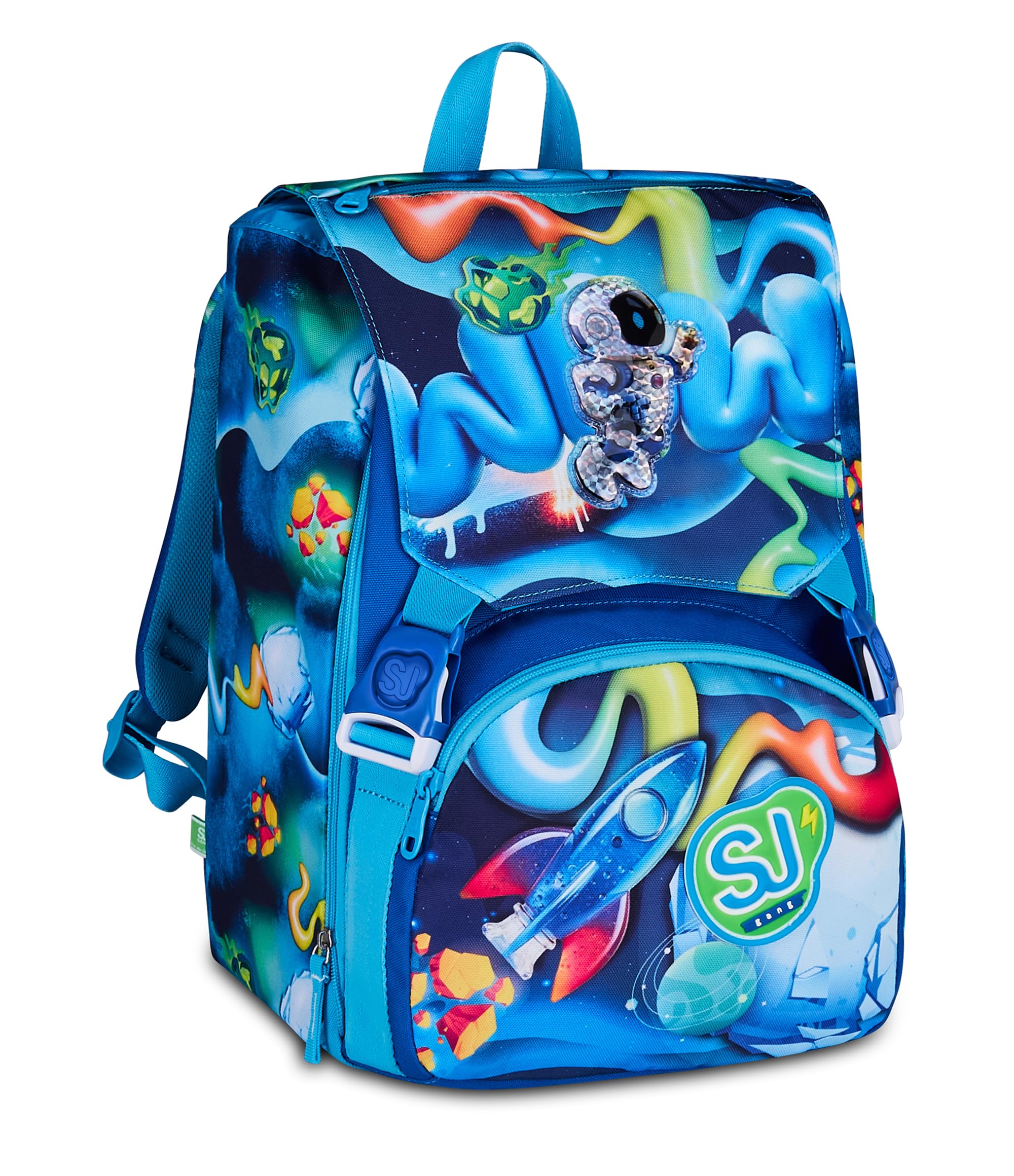 Seven Zaino Scuola Estensibile SJ Gang Space Ride – Blu – 24 Litri