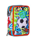 Astuccio SJ Gang Style Jam Gang 3 Zip Blu – Completo di Penne, Matite e Colori