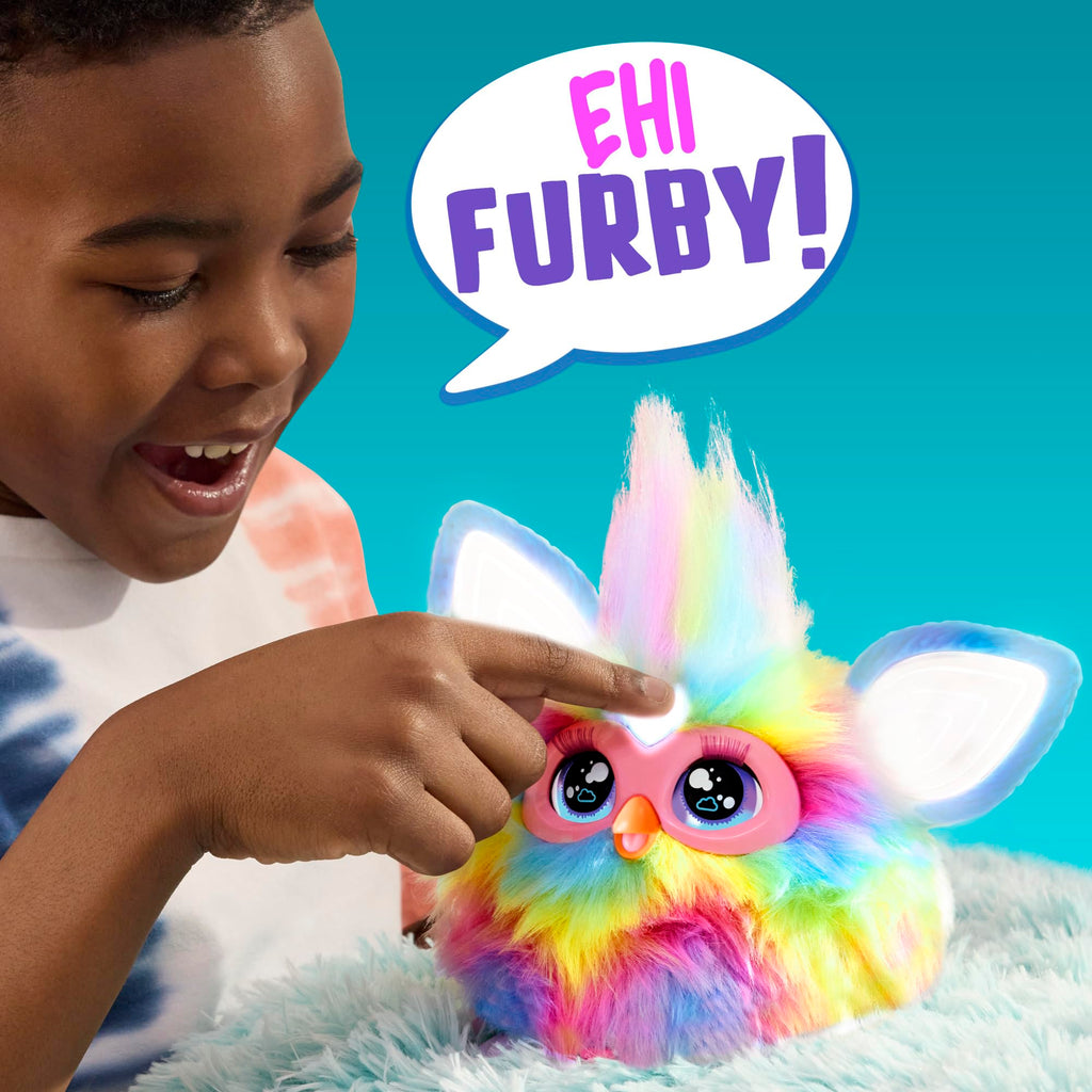 Furby Hasbro Tie Dye Peluche Elettronico – Suoni, Luci e 5 Modalità Vocali, Dai 6 Anni