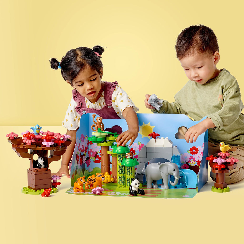 LEGO 10974 DUPLO Animali Selvatici dell'Asia con Suoni – Dai 2 Anni