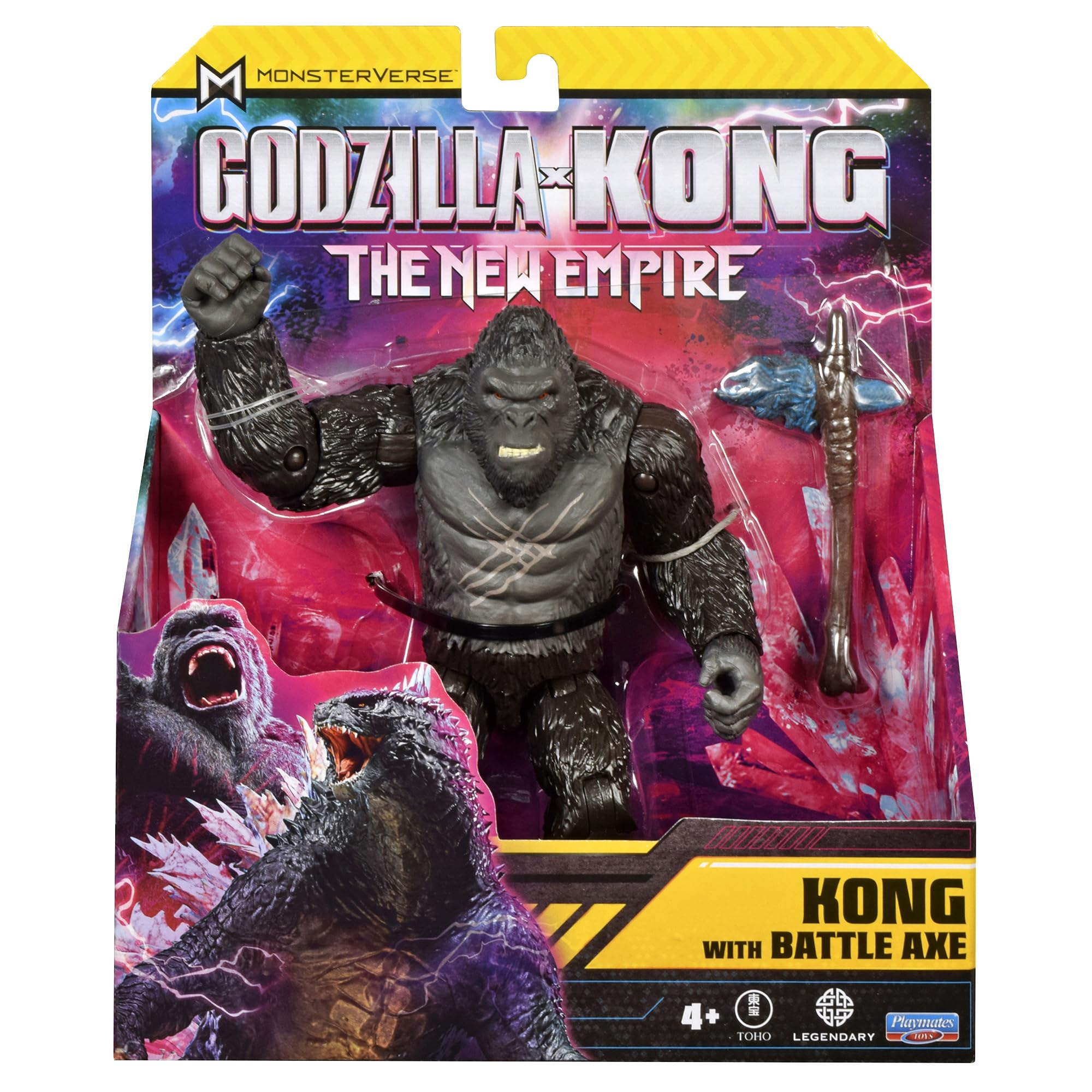 MonsterVerse Godzilla x Kong: The New Empire – Action Figure Kong 15 cm con Ascia da Battaglia