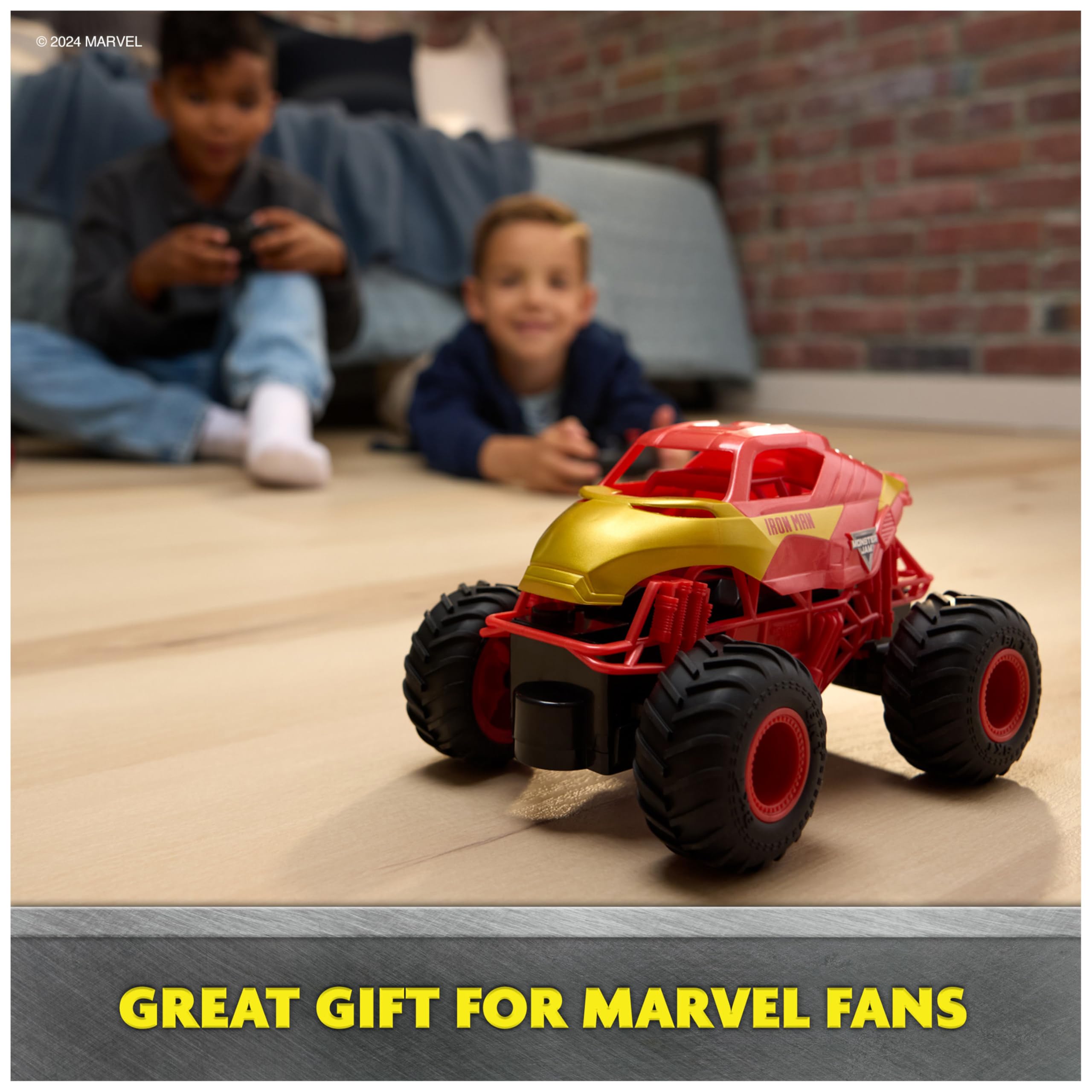 Monster Truck Radiocomandato Marvel Iron Man Monster Jam 1:24 | Idea Regalo