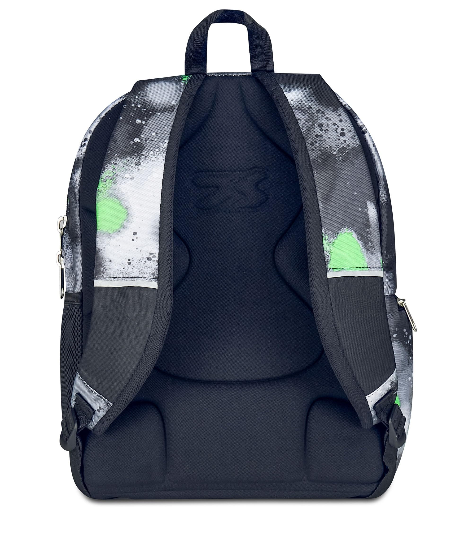 Seven Zaino Scuola Dual Detach – Nero Verde – 32 Litri – Scomparto Staccabile e Tasca PC