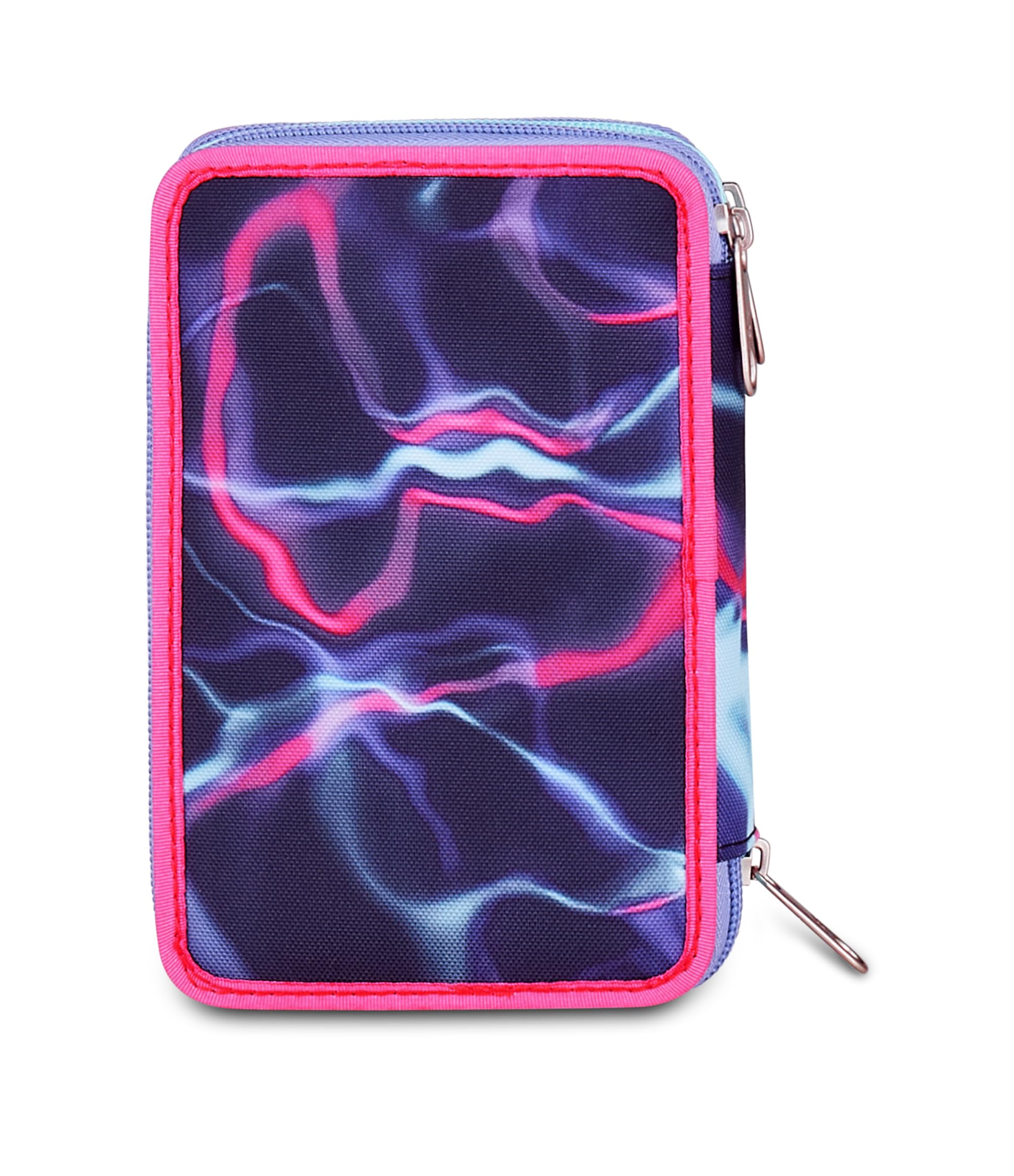 Seven Astuccio Scuola 3 Zip ElectricVibe Girl – Rosa, 45 Pezzi Completo | Triplo Scomparto | Scuola Elementare Bambina