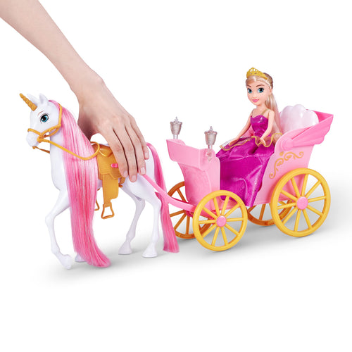 Bambola Principessa Sparkle Girlz con Cavallo e Carrozza – ZURU 27 cm