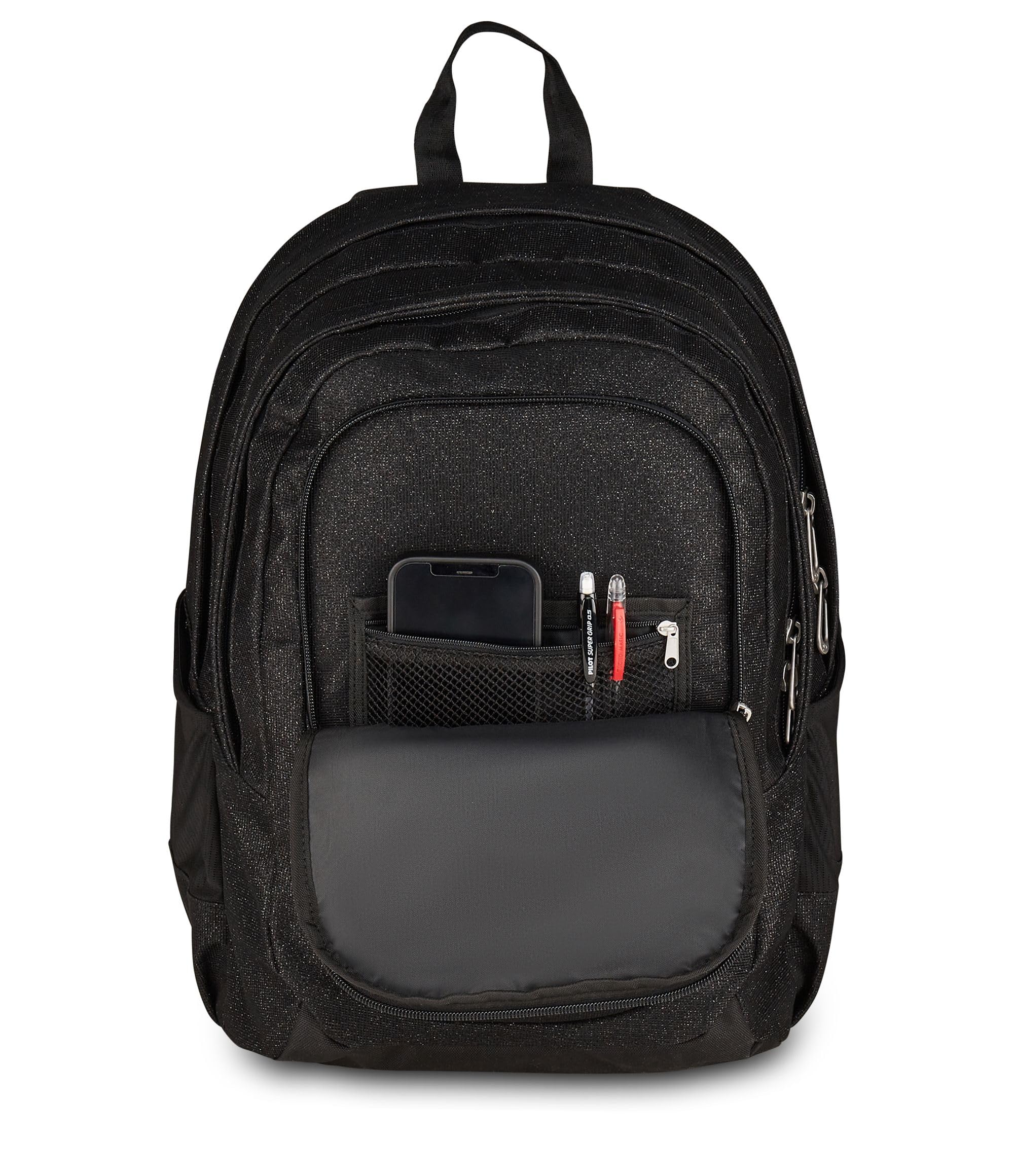 Seven Zaino Tech Shiny Nero – Doppio Scomparto con Tasca PC