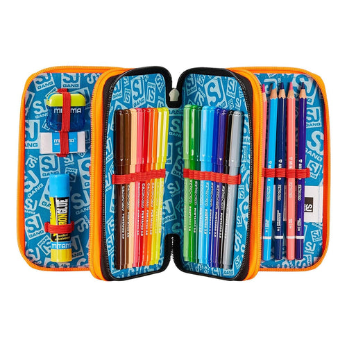 Astuccio SJ Gang Squalo 3 Scomparti – Multicolore, Completo con 45 Pezzi