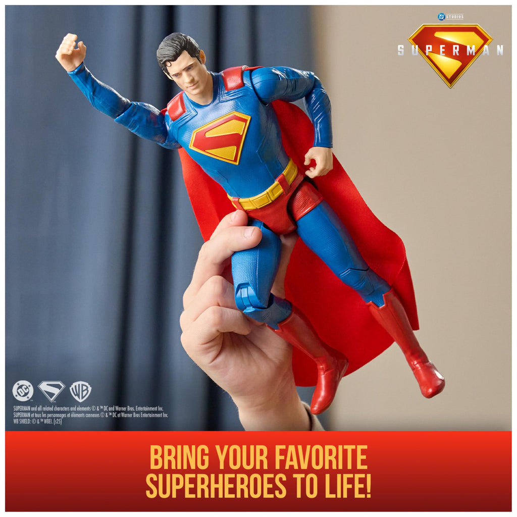 DC Comics Superman – Action Figure 30 cm con 11 Punti di Articolazione | Gioco di Finzione | Dai 4 Anni