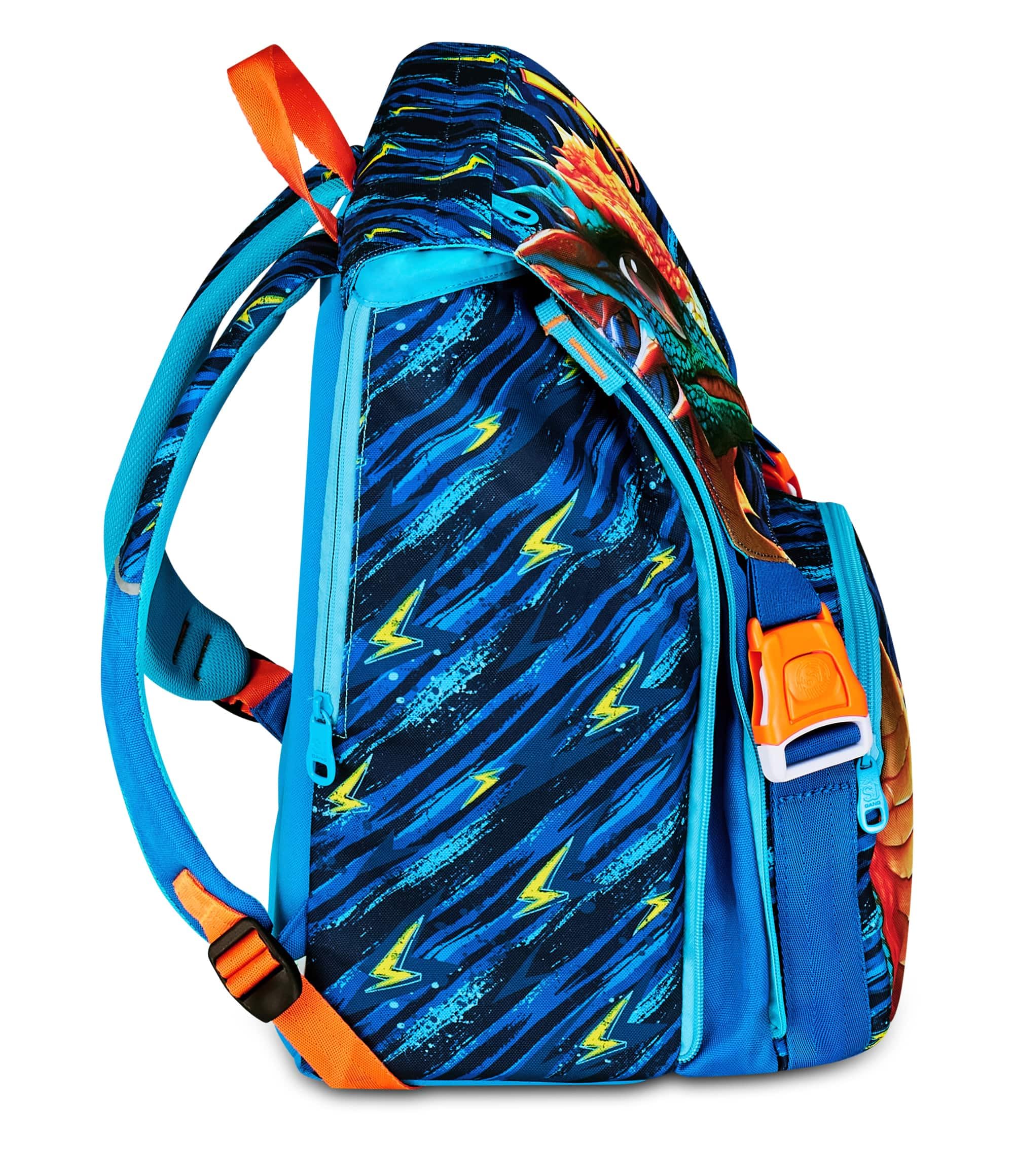 SJ Gang Style Jam Gang Zaino Scuola Grande Espandibile Blu – 24 L con Divisore Interno