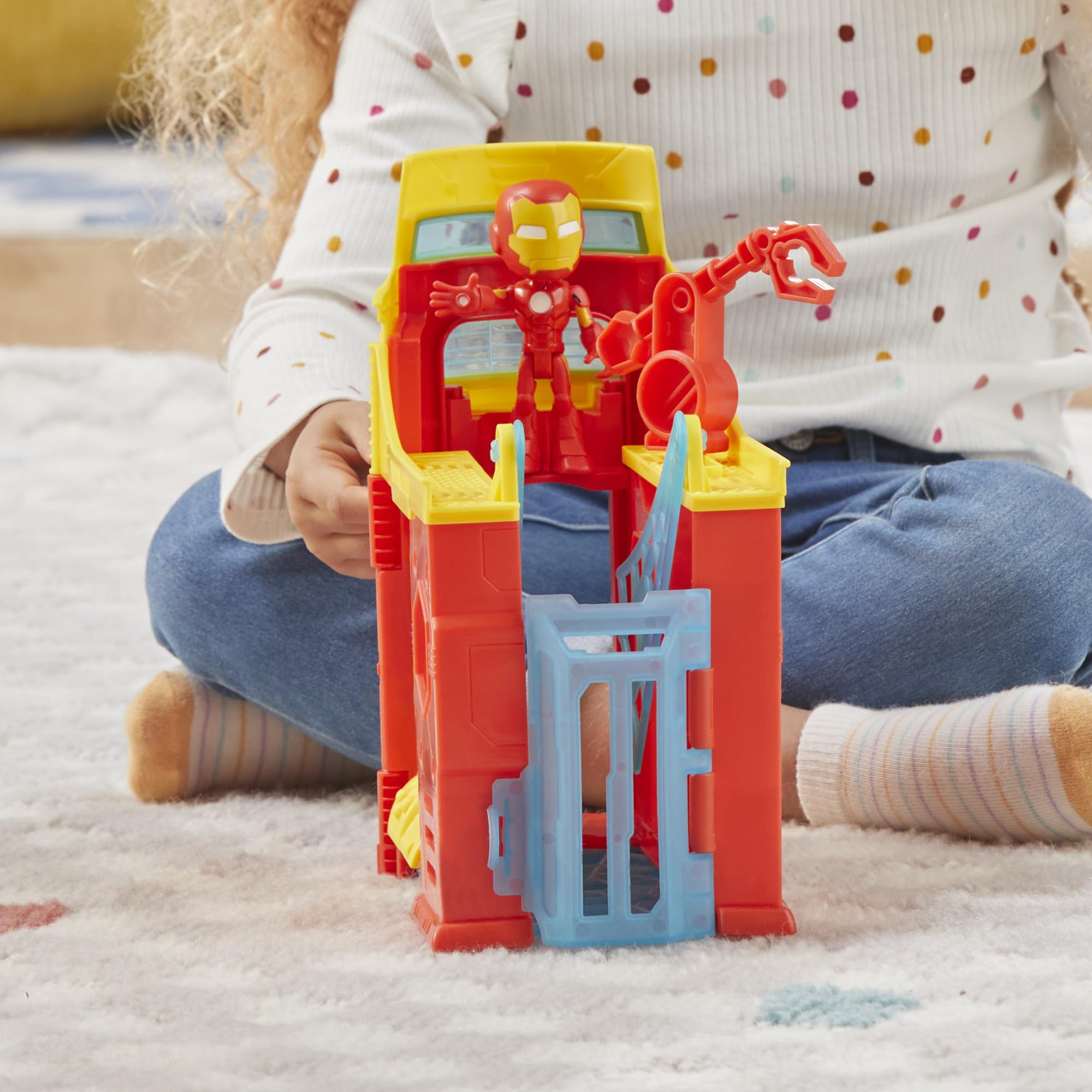 Marvel Iron Man Stark Tower Playset con Action Figure – Prescolare