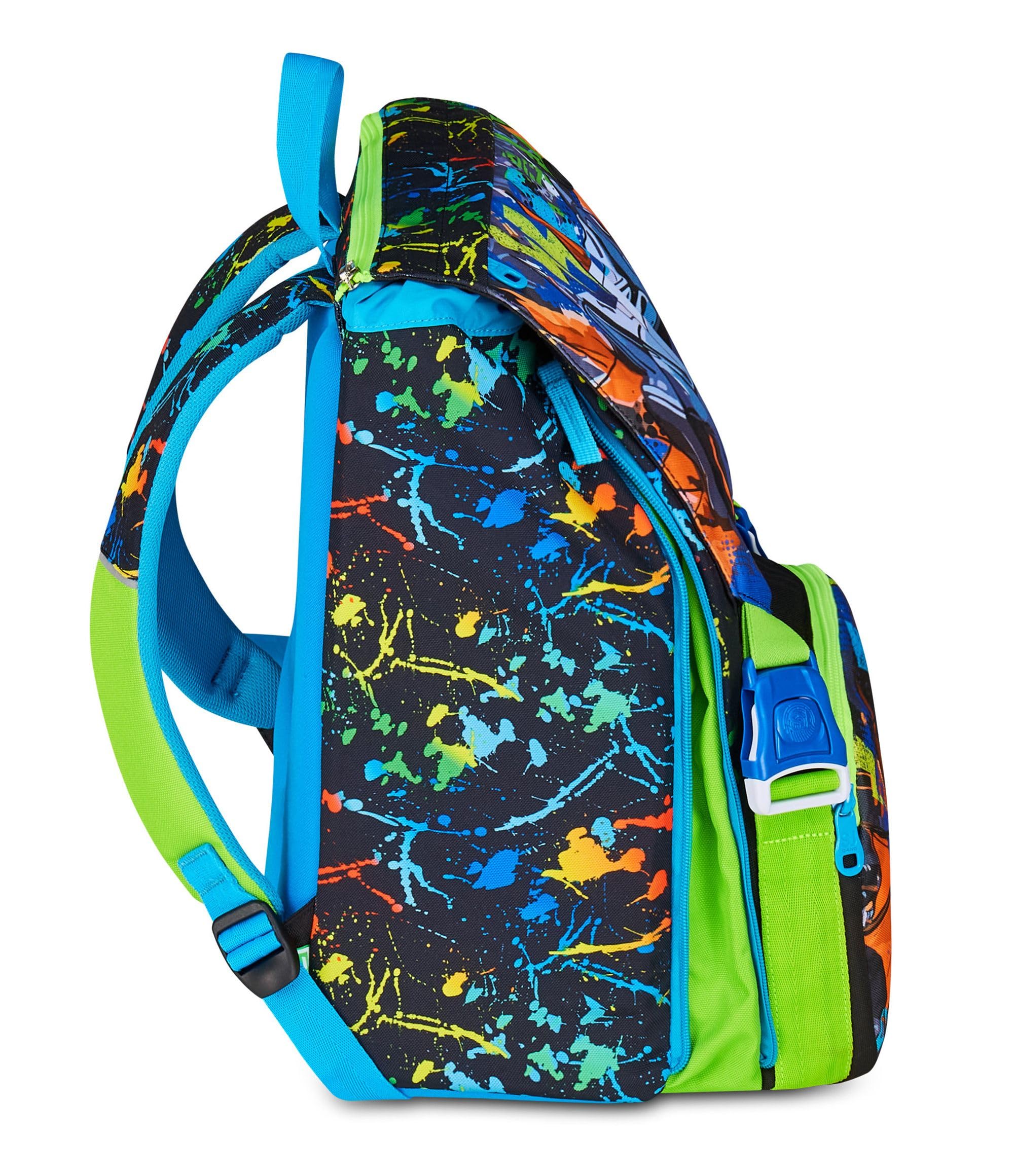 SJ Gang Big LED LOOK Zaino Scuola Espandibile Nero – Occhi LED 24 L