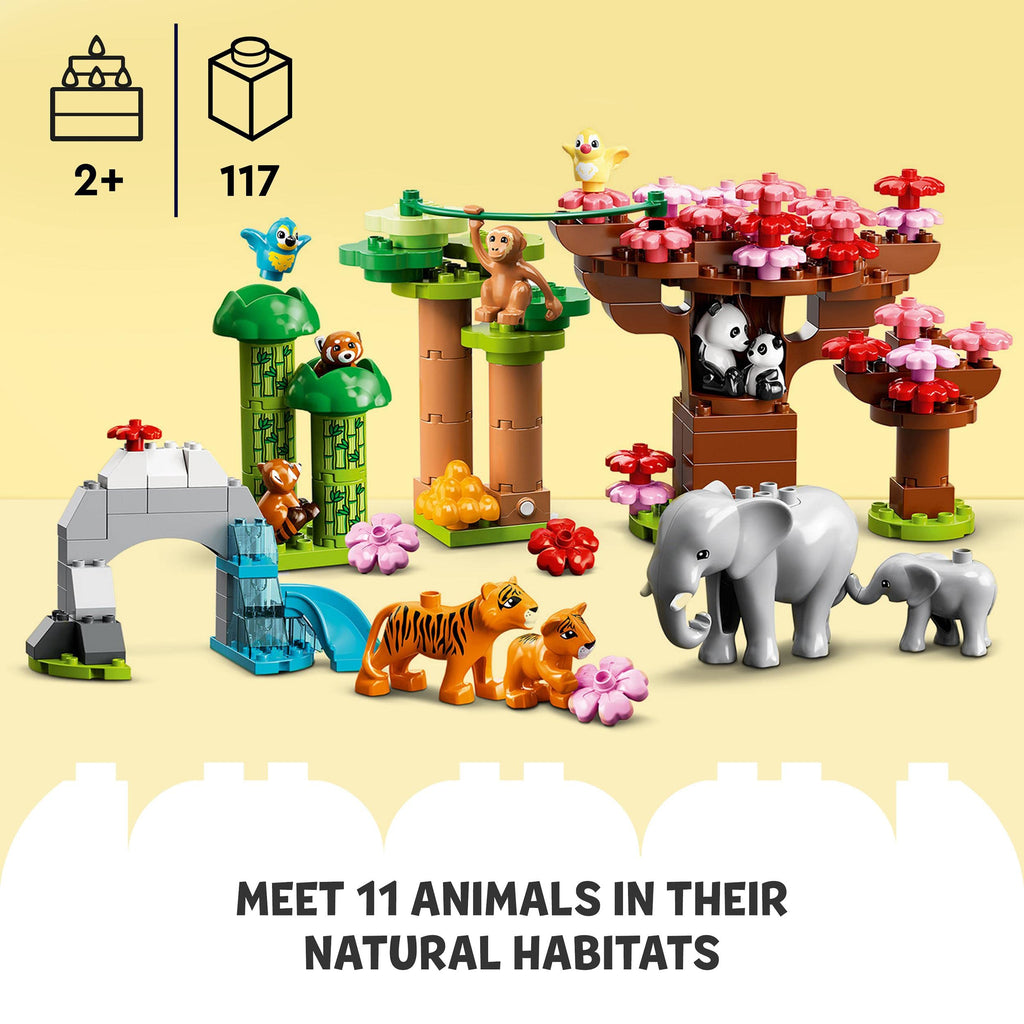 LEGO 10974 DUPLO Animali Selvatici dell'Asia con Suoni – Dai 2 Anni