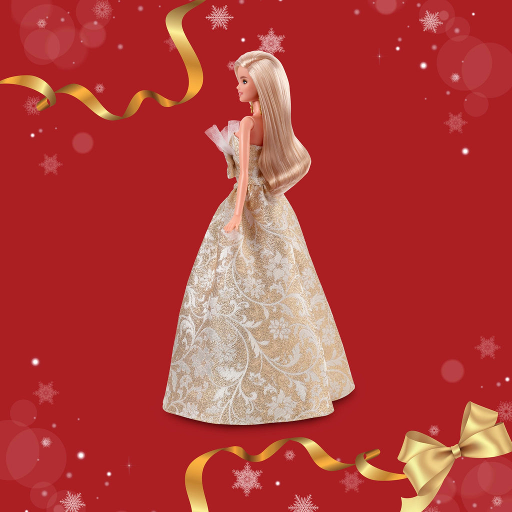 Barbie Signature Holiday Bambola da Collezione Bionda Abito Nero e Oro – JBH95
