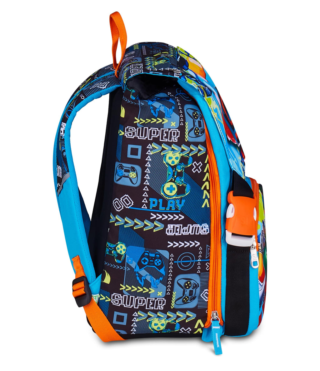Zaino SJ Gang Doppio Scomparto Blu – Maxi Capienza | Scuola Elementare