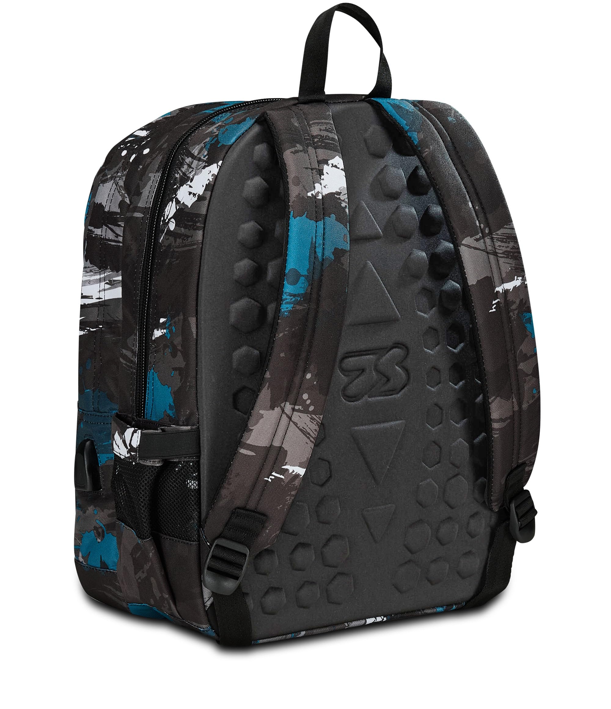Seven Zaino Freethink Boy Nero e Verde 34L – USB Plug e Tasca PC