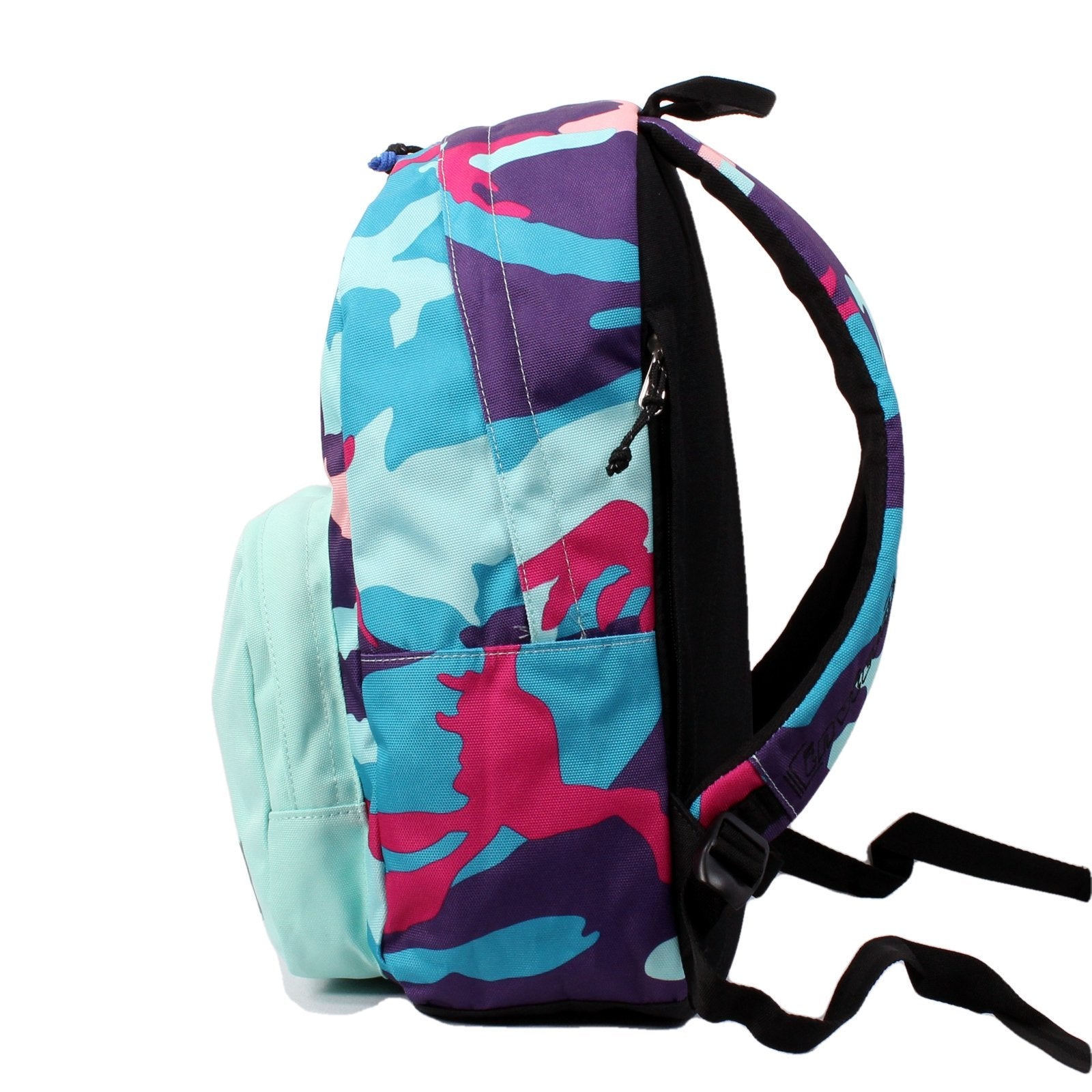 Invicta Zaino Scuola Ollie Pack – Camouflage Rosa Viola Azzurro Rosso