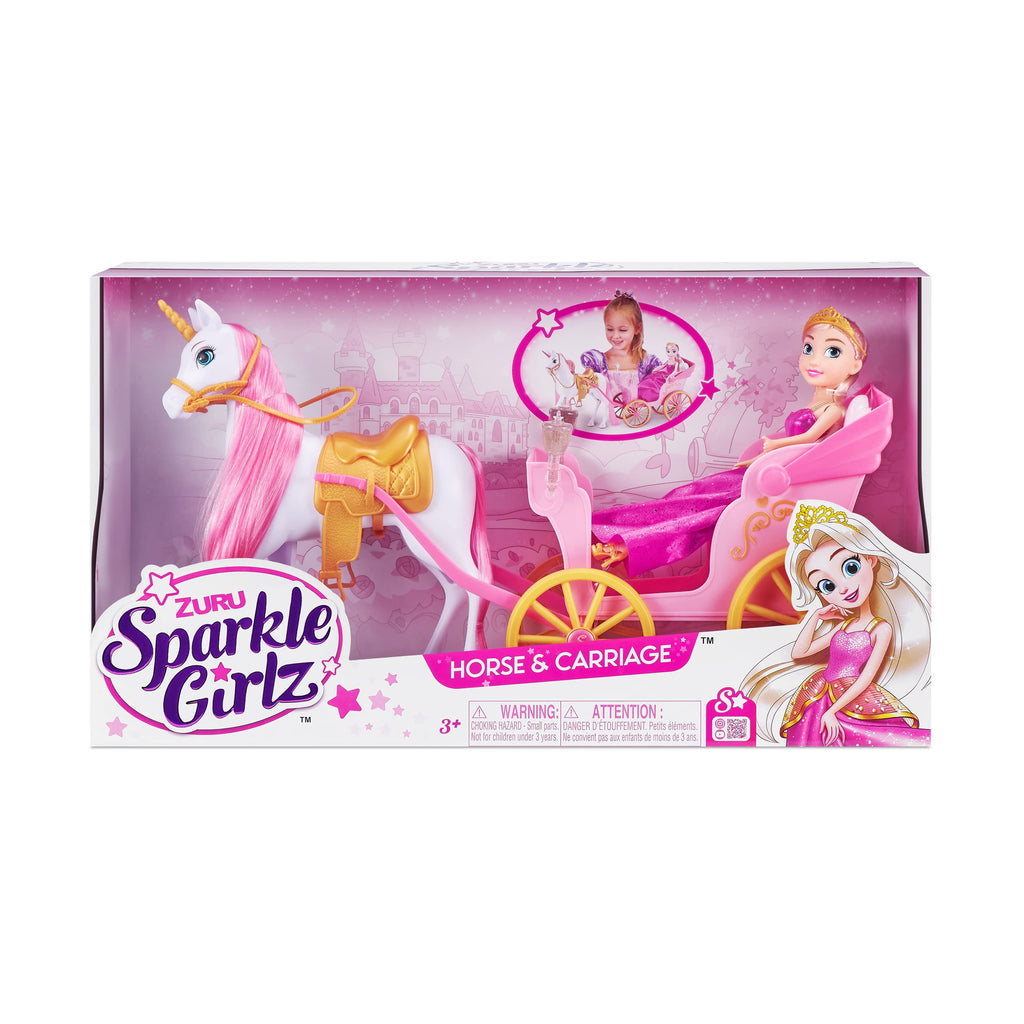 Bambola Principessa Sparkle Girlz con Cavallo e Carrozza – ZURU 27 cm