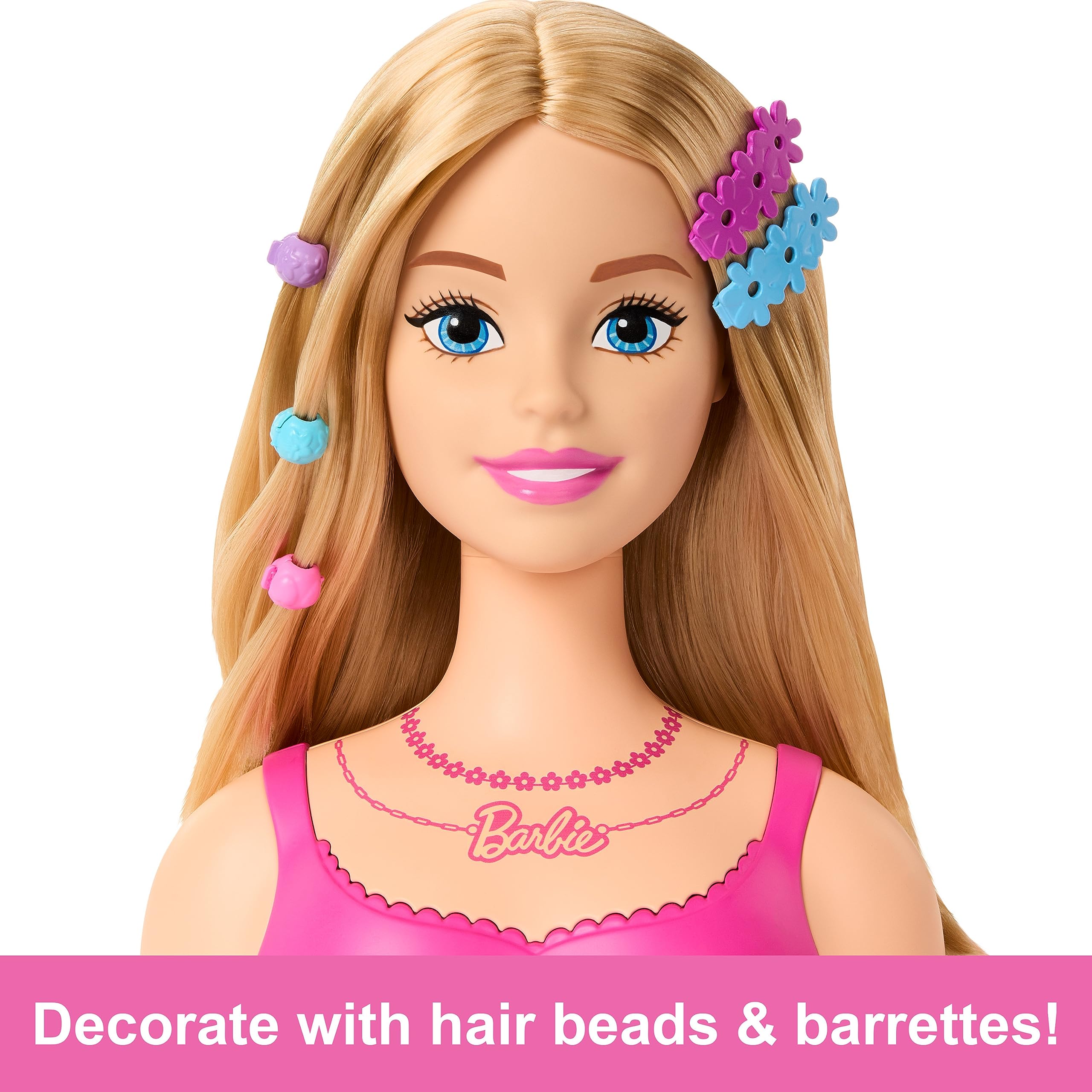 Barbie Testa per Acconciature – Capelli Biondi con 20 Accessori Colorati | Gioco Creativo | Idea Regalo