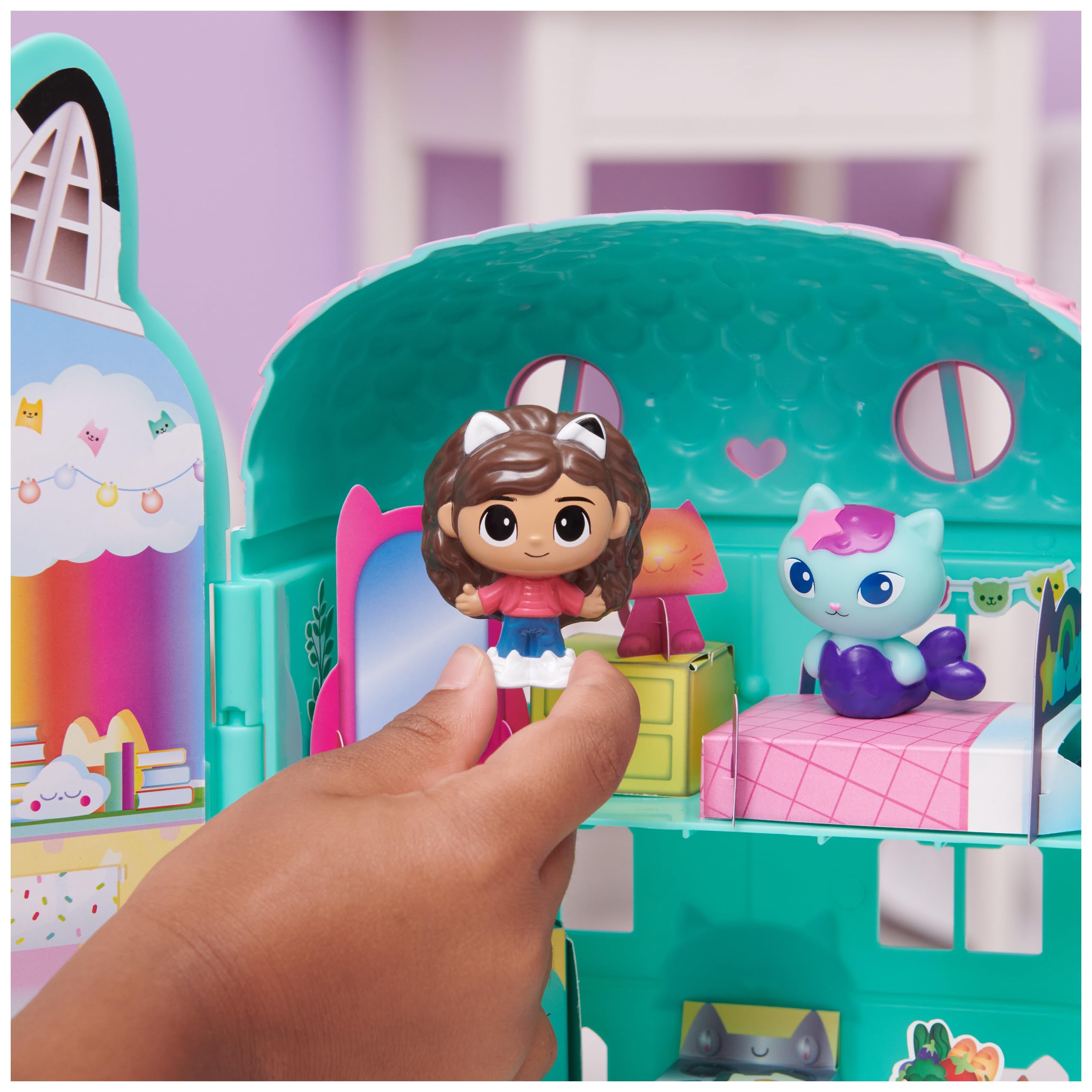 Spin Master Casa dei Gatti di Gabi – Set Portatile con Personaggio Gabby's Dollhouse