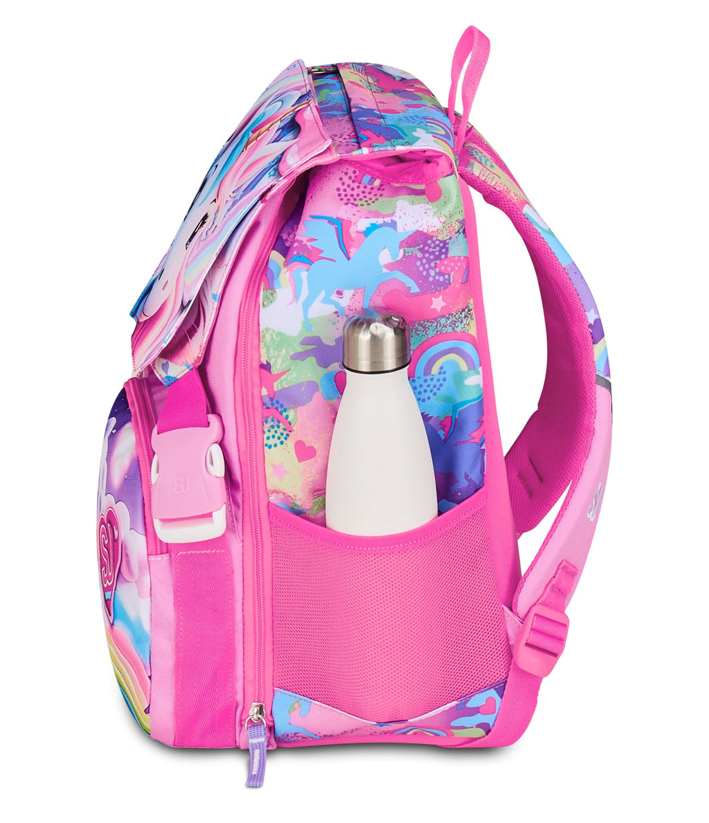 Seven Zaino Scuola SJ Gang Doppio Scomparto Estensibile – Rosa – Maxi Capienza