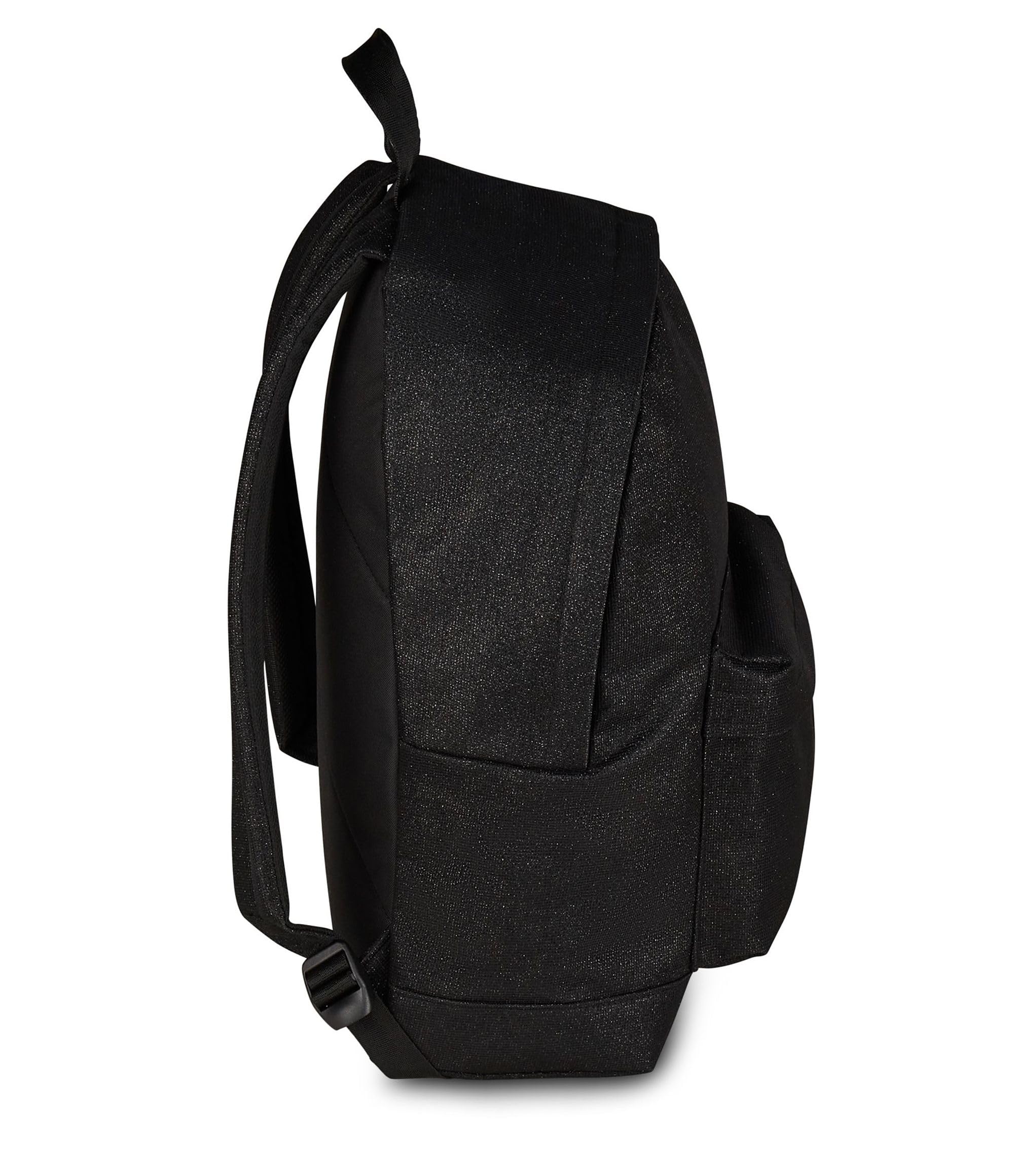 Seven Zaino Americano Shiny Nero Brillantini – Mono Scomparto con Tasca Frontale