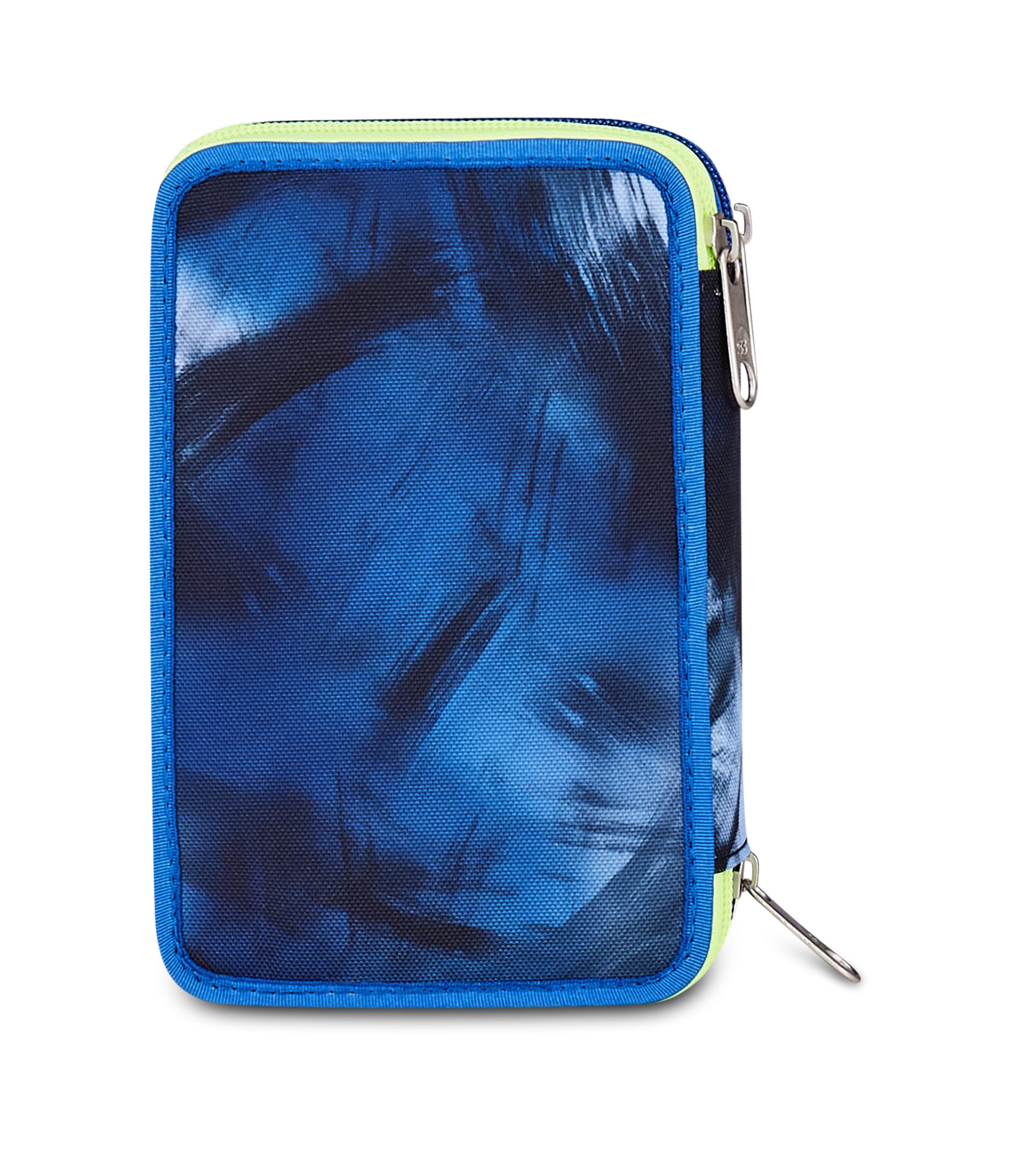 Seven Astuccio Scuola 3 Zip Blu Fusion – Blu, 45 Pezzi Completo | Triplo Scomparto | Scuola Elementare Bambino