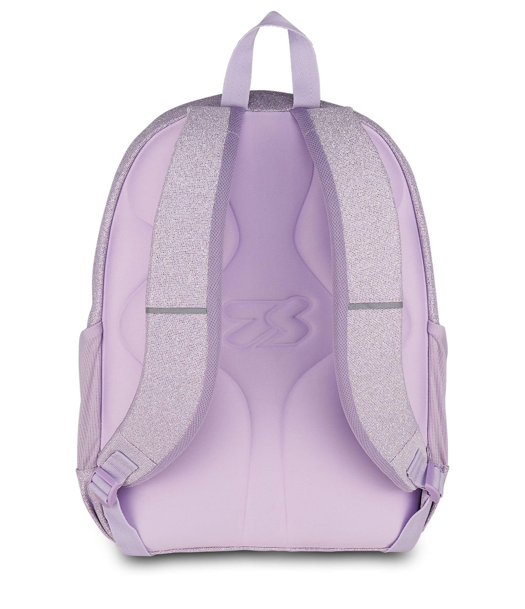 Seven Zaino Tech Shiny Lilla Glitter – Doppio Scomparto con Tasca PC