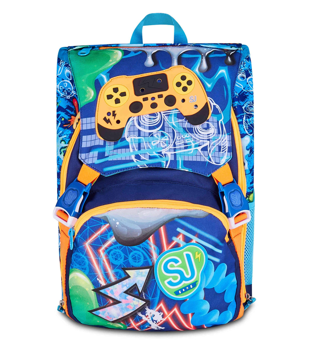 SJ Gang Zaino Estensibile Joyful Pins Boy Blu 24L – Pins Amovibili