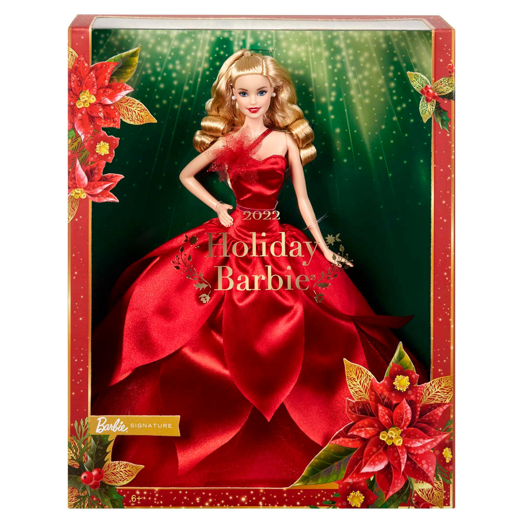 Barbie Signature Magia delle Feste 2022 – Bambola Bionda da Collezione con Abito Rosso | HBY03
