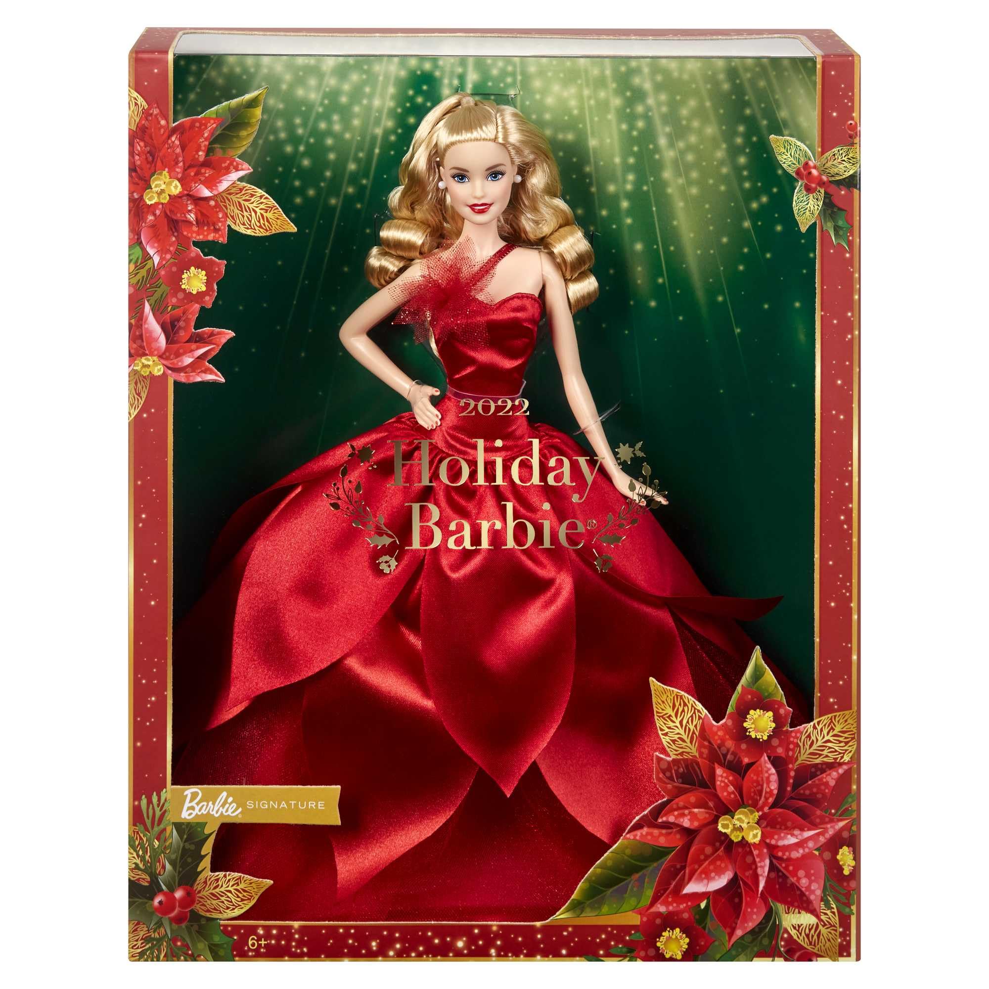 Barbie Signature Magia delle Feste 2022 – Bambola Bionda da Collezione con Abito Rosso | HBY03