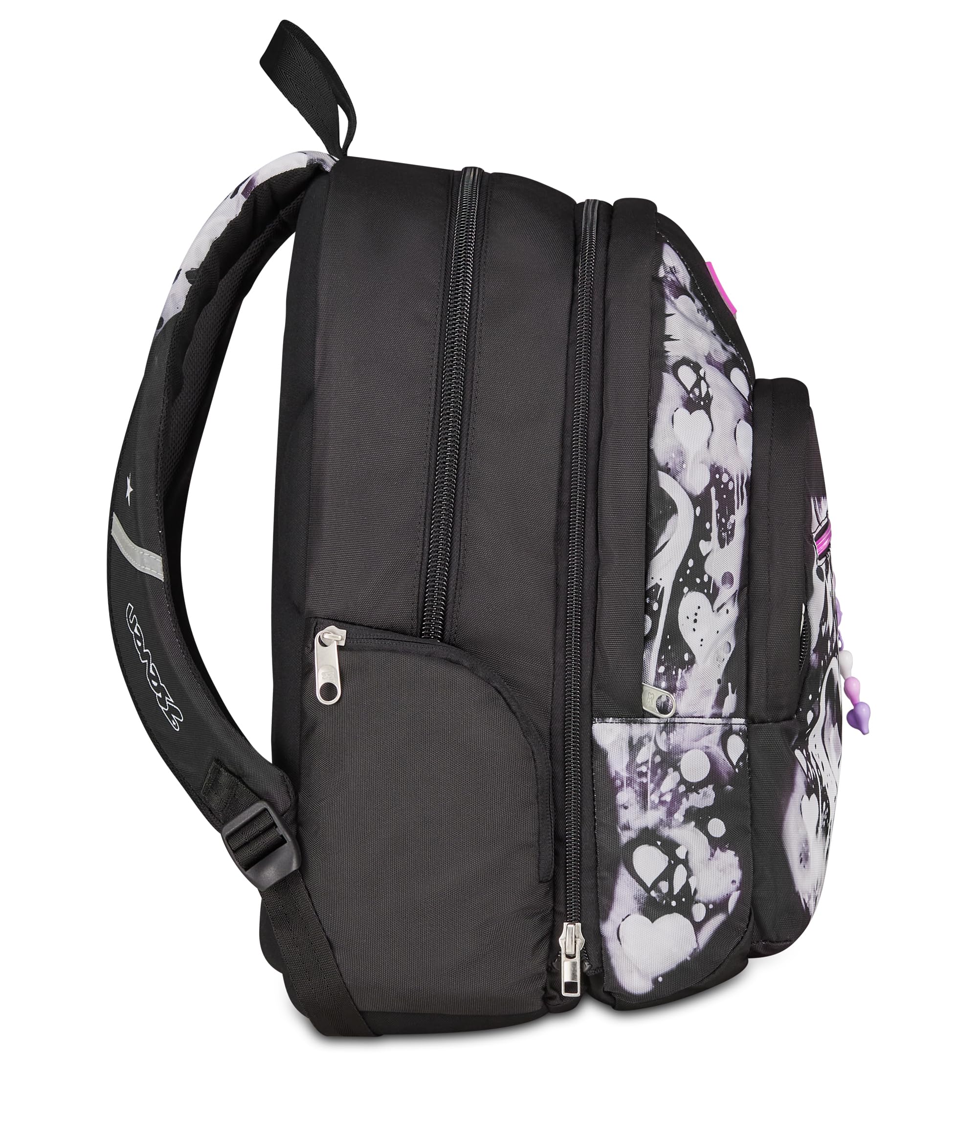 Seven Zaino Scuola Dual Detach Plumpy Line Girl – Nero – 32 Litri