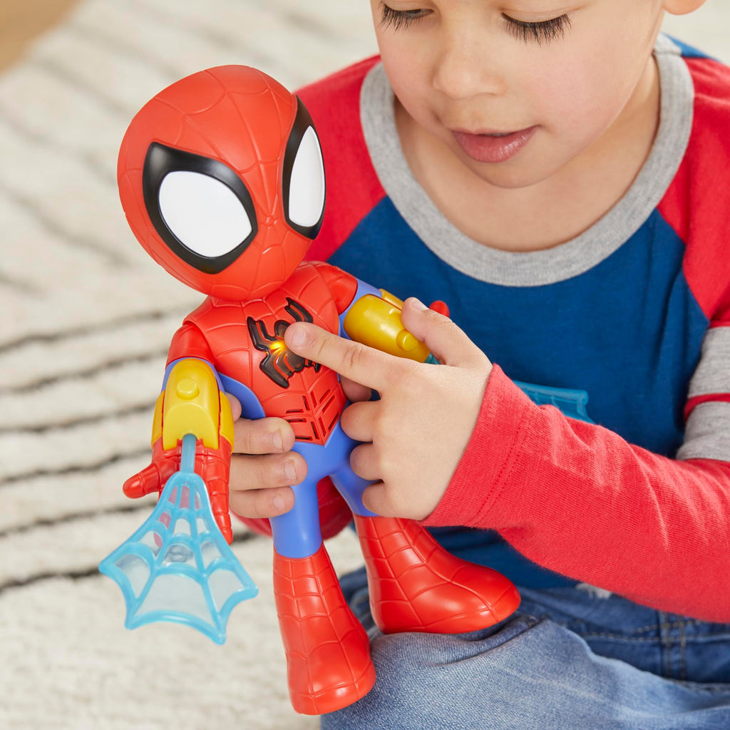 Spidey e i Suoi Fantastici Amici – Tuta Elettronica Action Figure Interattiva 25 cm | Luci, Suoni e Lancia-Ragnatele | Marvel