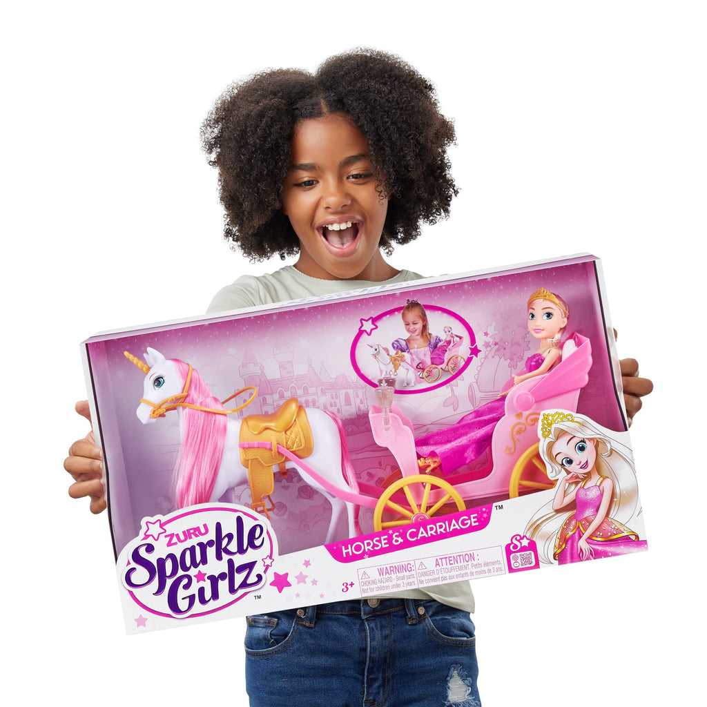 Bambola Principessa Sparkle Girlz con Cavallo e Carrozza – ZURU 27 cm