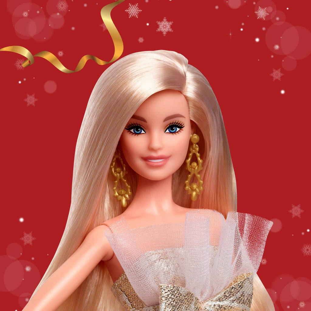 Barbie Signature Holiday 2025 Bambola da Collezione Abito Argento e Oro – JBJ00