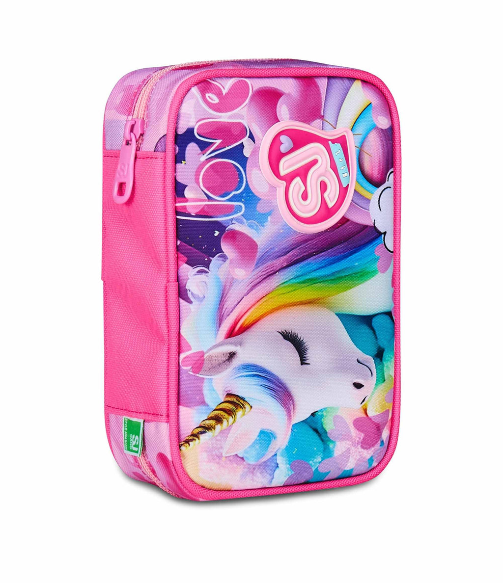 Astuccio SJ Gang Speed Case Fucsia – Plance Amovibili, Completo di Penne e Colori | Scuola Elementare