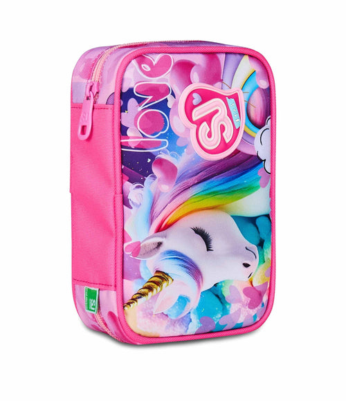Astuccio SJ Gang Speed Case Fucsia – Plance Amovibili, Completo di Penne e Colori | Scuola Elementare