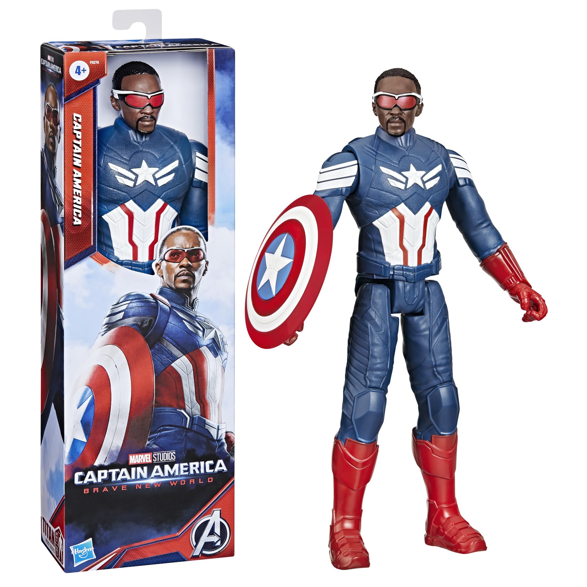 Captain America Titan Hero Series 30 cm – Action Figure Brave New World con Scudo | Marvel