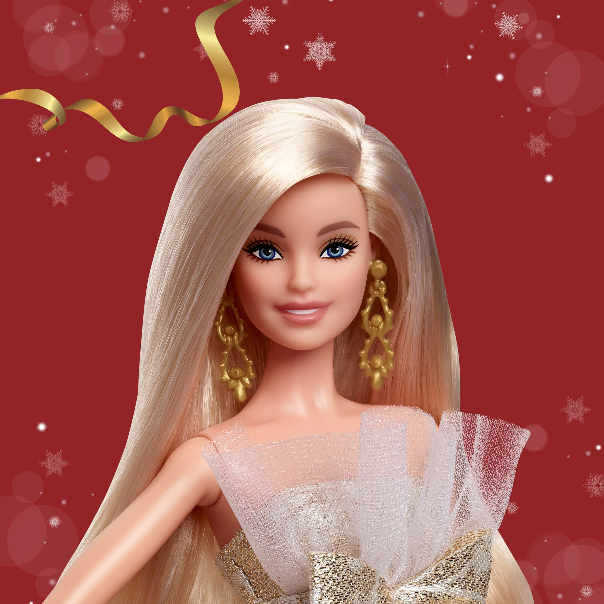 Barbie Signature Holiday Bambola da Collezione Bionda Abito Nero e Oro – JBH95