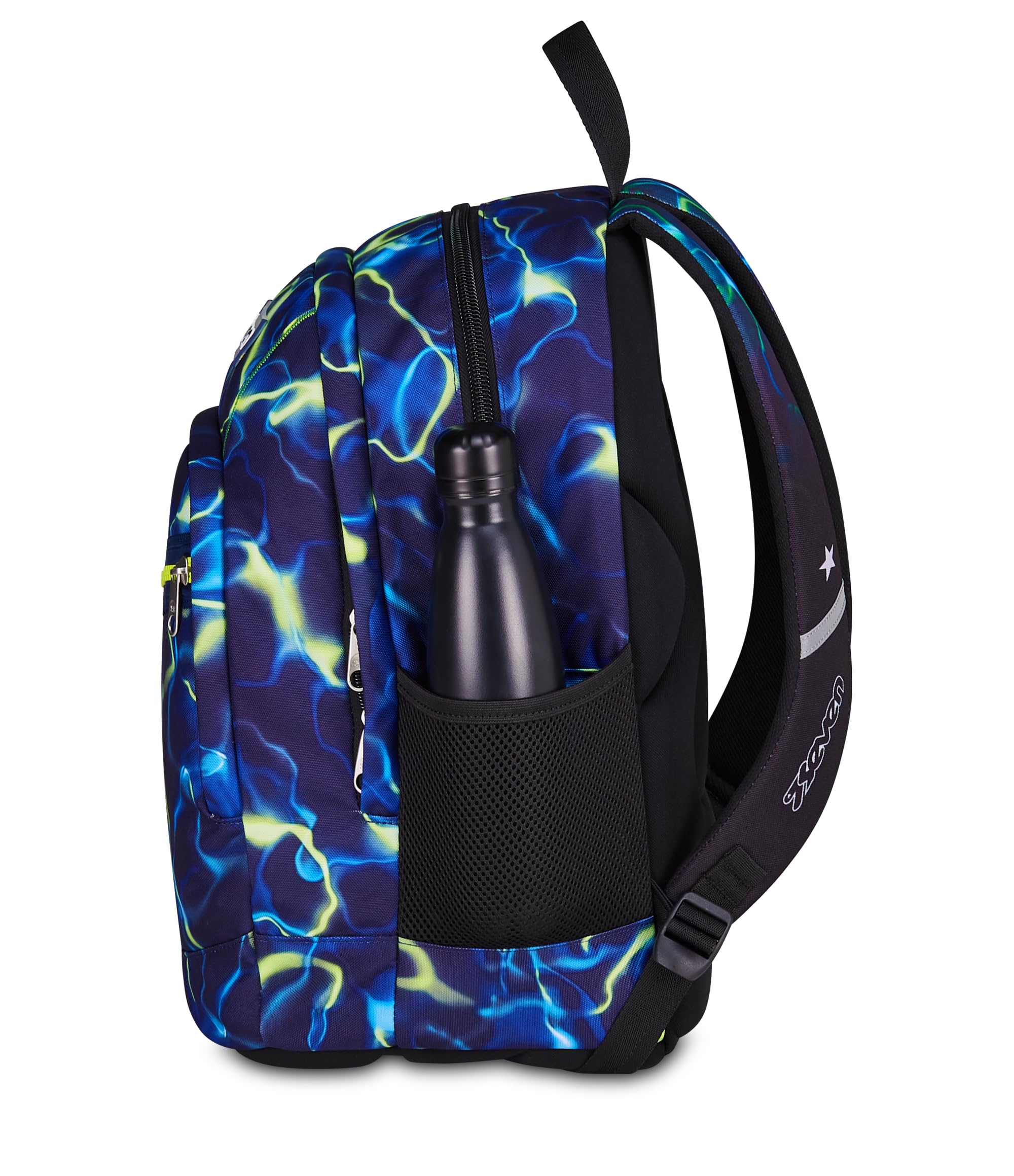 Seven Zaino Dual ElectricVibe Boy Blu 32L – Doppio Scomparto con Tasca PC e Borraccia