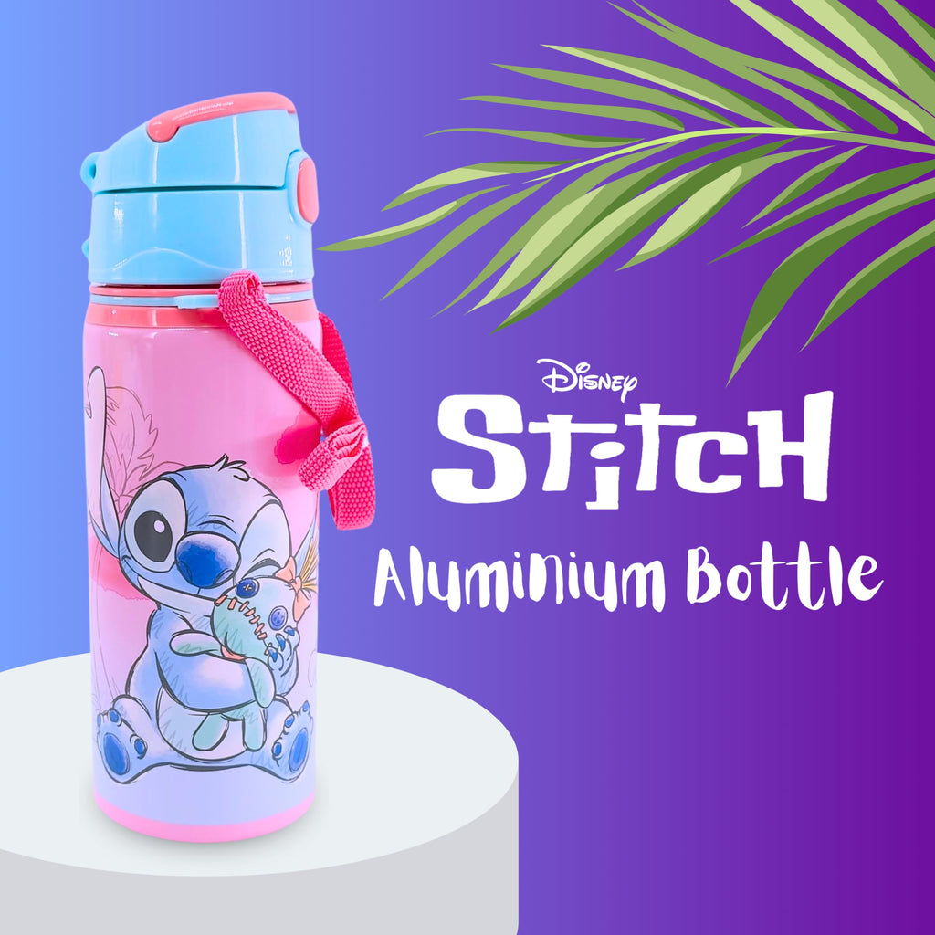 Borraccia Disney Stitch e Scrump in Alluminio 600 ml con Manico