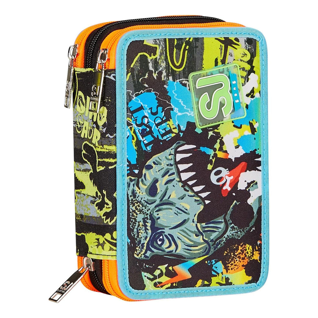 Astuccio SJ Gang Squalo 3 Scomparti – Multicolore, Completo con 45 Pezzi