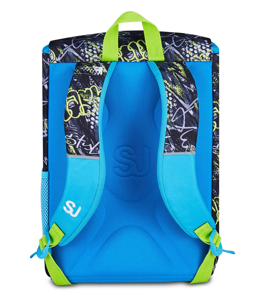 Seven Zaino Scuola Estensibile SJ Gang Soft Pouch Boy – Nero – 24 Litri