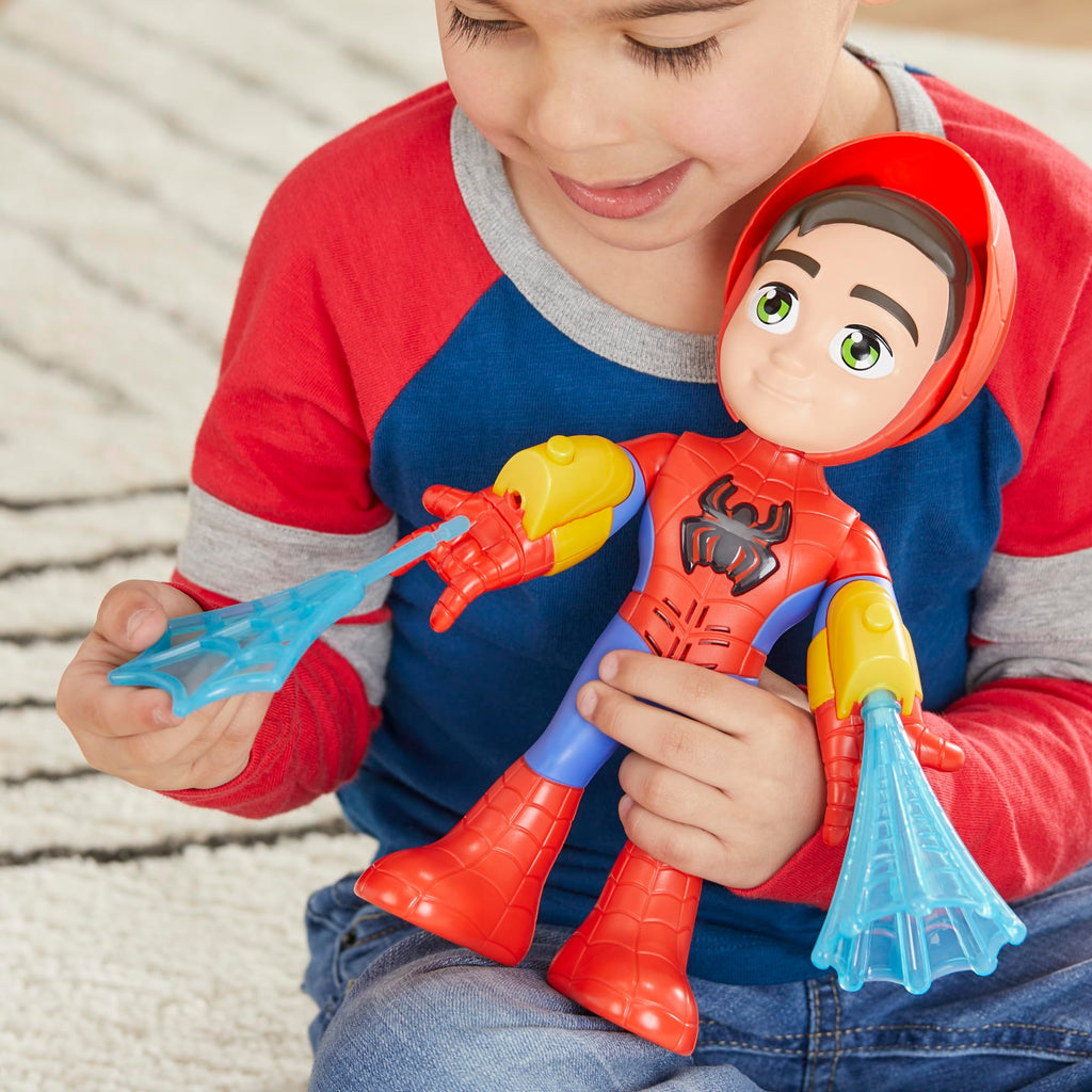 Spidey e i Suoi Fantastici Amici – Tuta Elettronica Action Figure Interattiva 25 cm | Luci, Suoni e Lancia-Ragnatele | Marvel