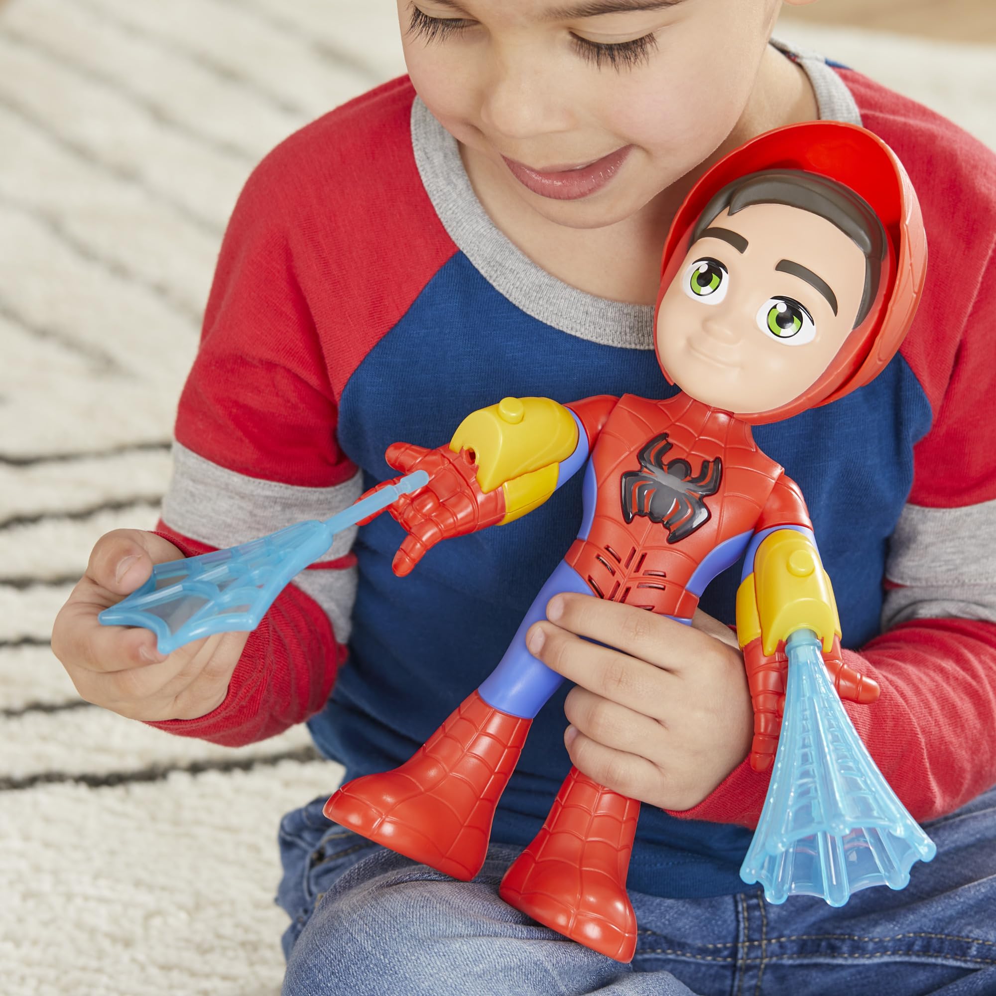 Spidey e i Suoi Fantastici Amici – Tuta Elettronica Action Figure Interattiva 25 cm | Luci, Suoni e Lancia-Ragnatele | Marvel