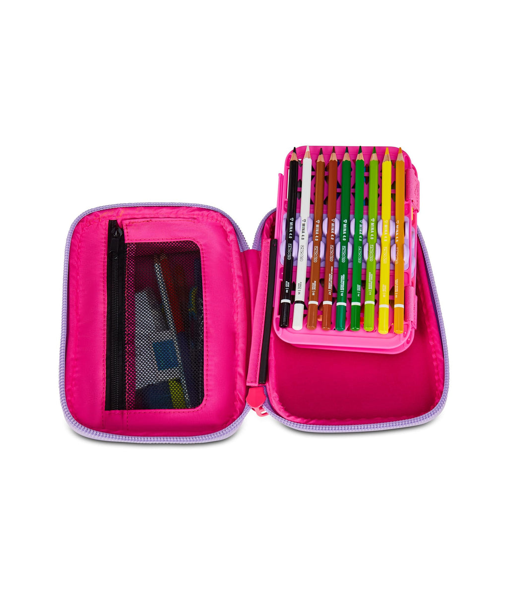 SJ Gang – Astuccio Speed Pad + Cat&Air Rosa | Mono Scomparto con Plance Amovibili | Completo di Penne e Colori | Scuola Elementare