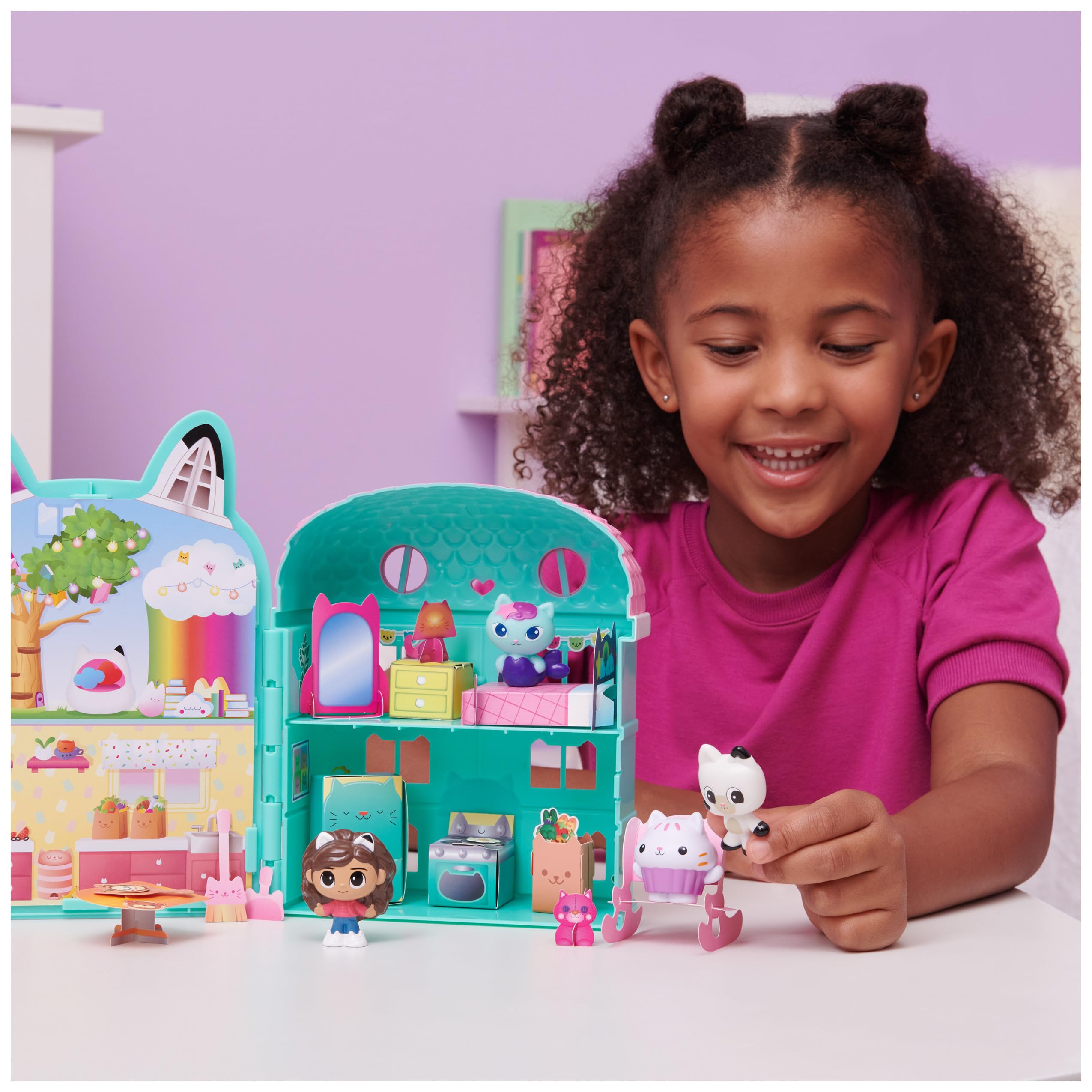 Spin Master Casa dei Gatti di Gabi – Set Portatile con Personaggio Gabby's Dollhouse