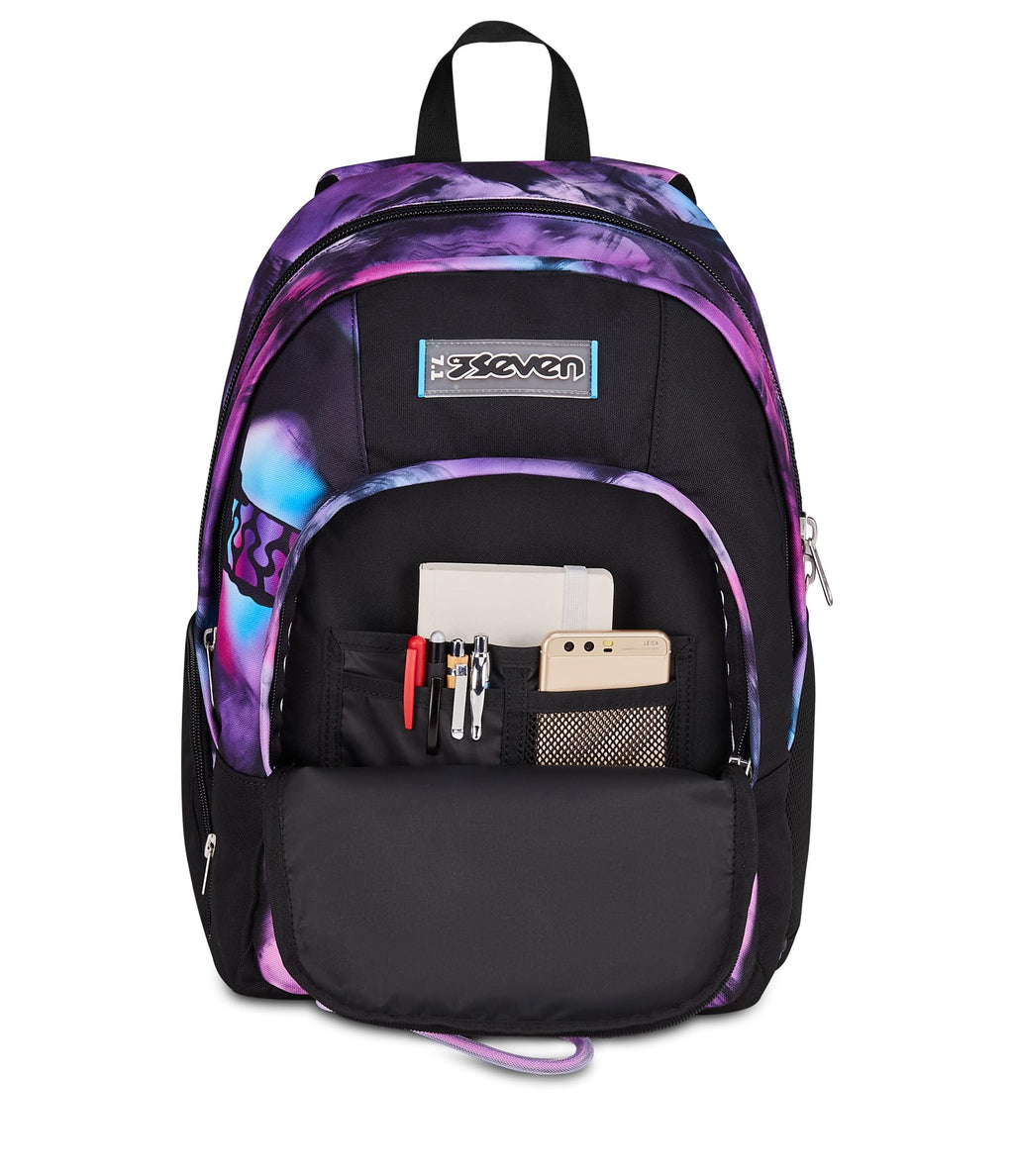 Seven Zaino Scuola Dual Detach Pink Fusion – Nero – 32 Litri