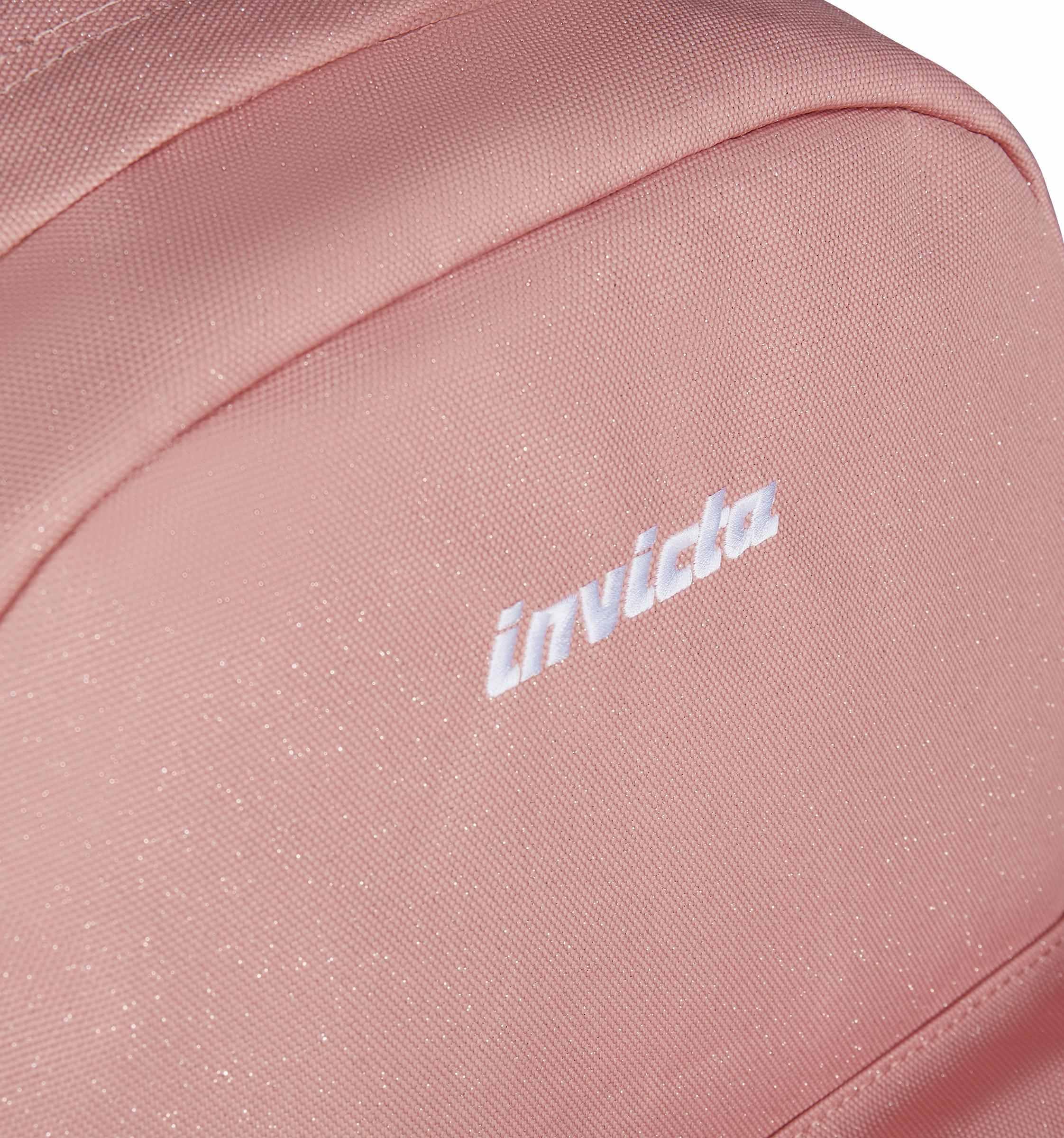 Zaino Invicta Carlson Rosa Scintillante 24 L – Mono Scomparto con Tasca PC | Medie e Superiori