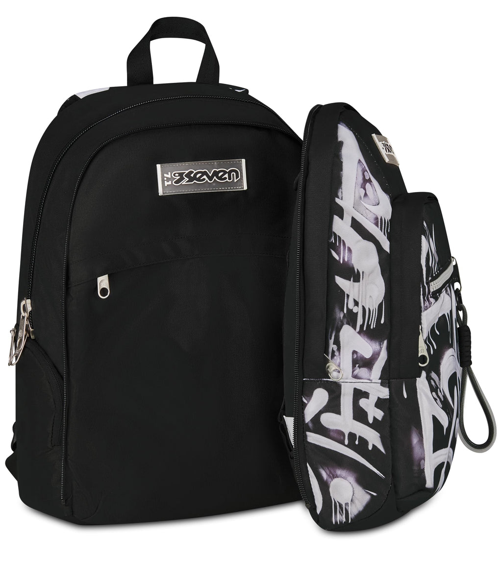 Seven Zaino Dual Detach Plumpy Line Boy Nero 32L – Doppio Scomparto