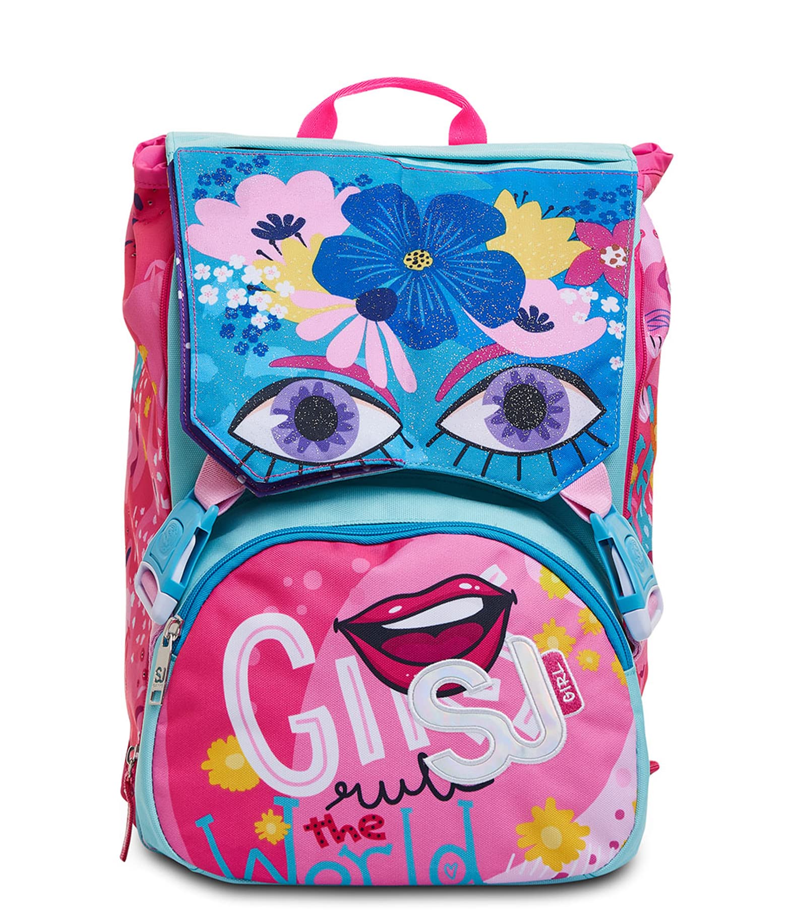Zaino SJ Gang Big Facce Girl Sdoppiabile Rosa | Scuola Elementare